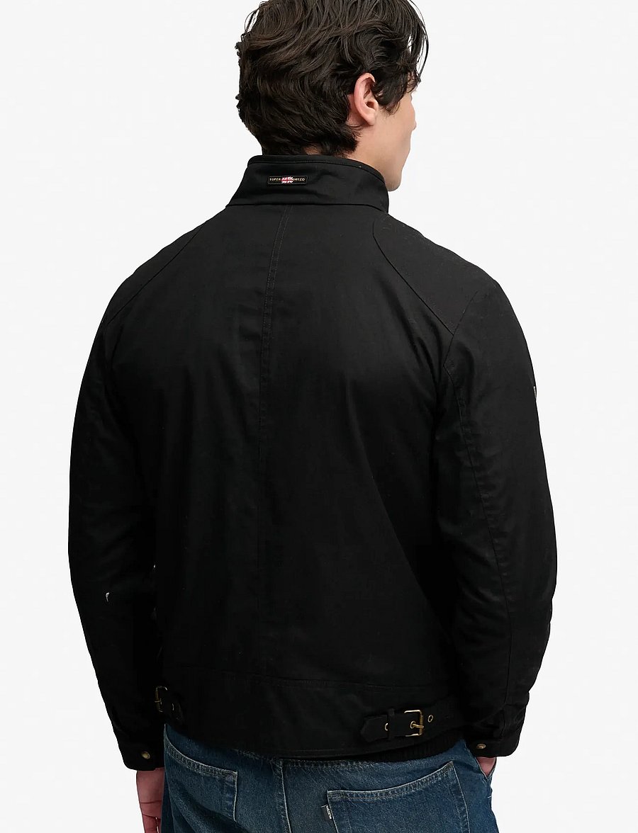 Superdry - WAX CROPPED RACER JACKET - fall jackets - carbon black - 2