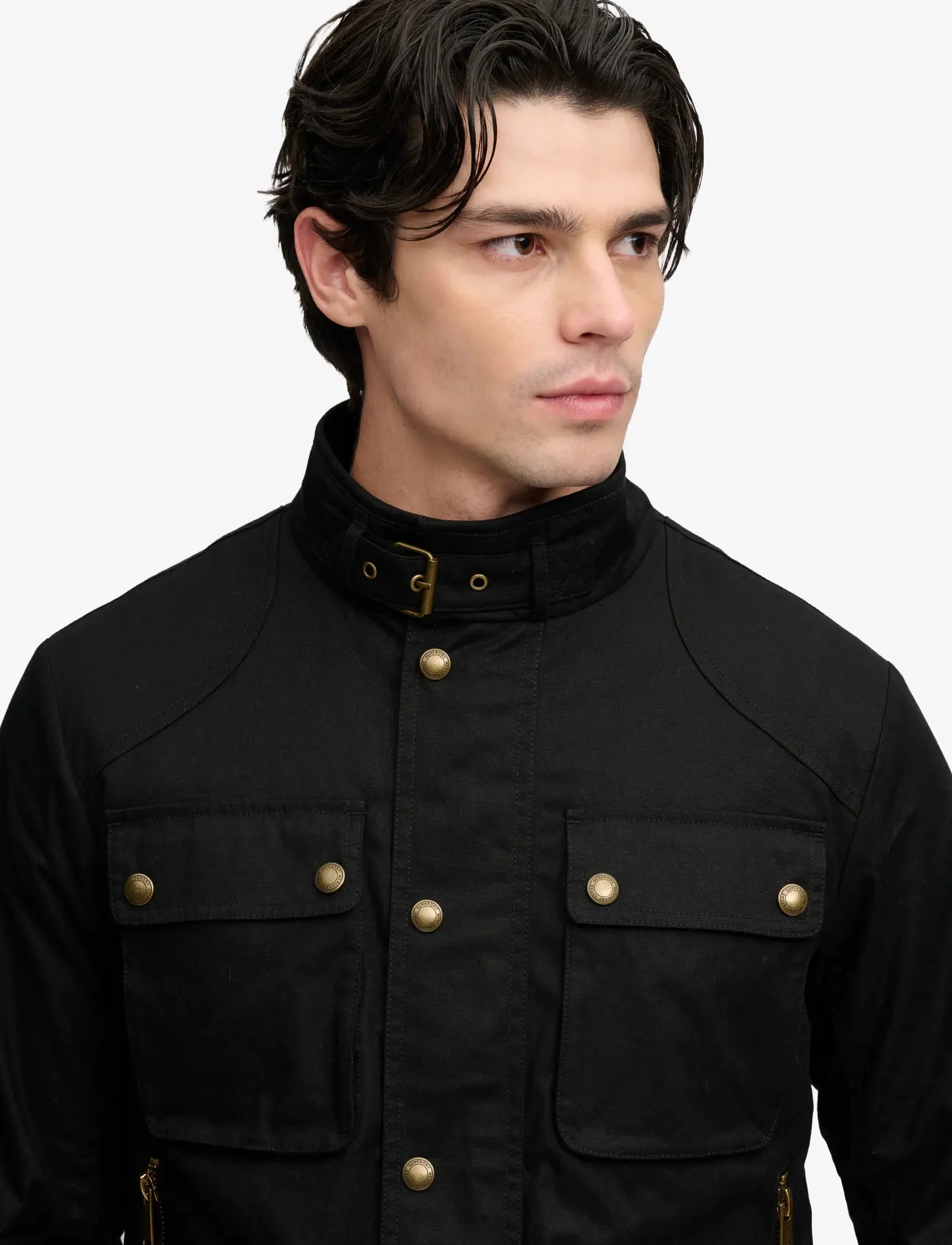 Superdry - WAX CROPPED RACER JACKET - fall jackets - carbon black - 3