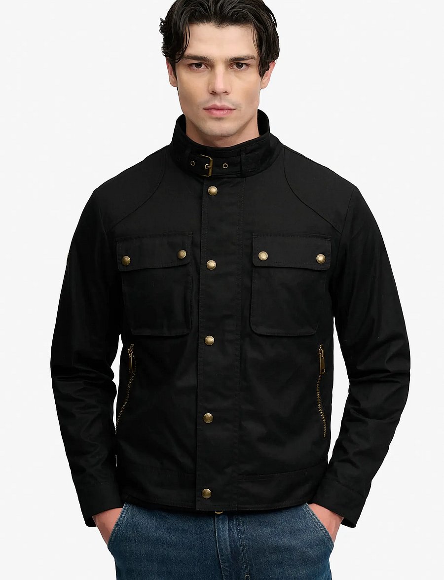 Superdry - WAX CROPPED RACER JACKET - fall jackets - carbon black - 4