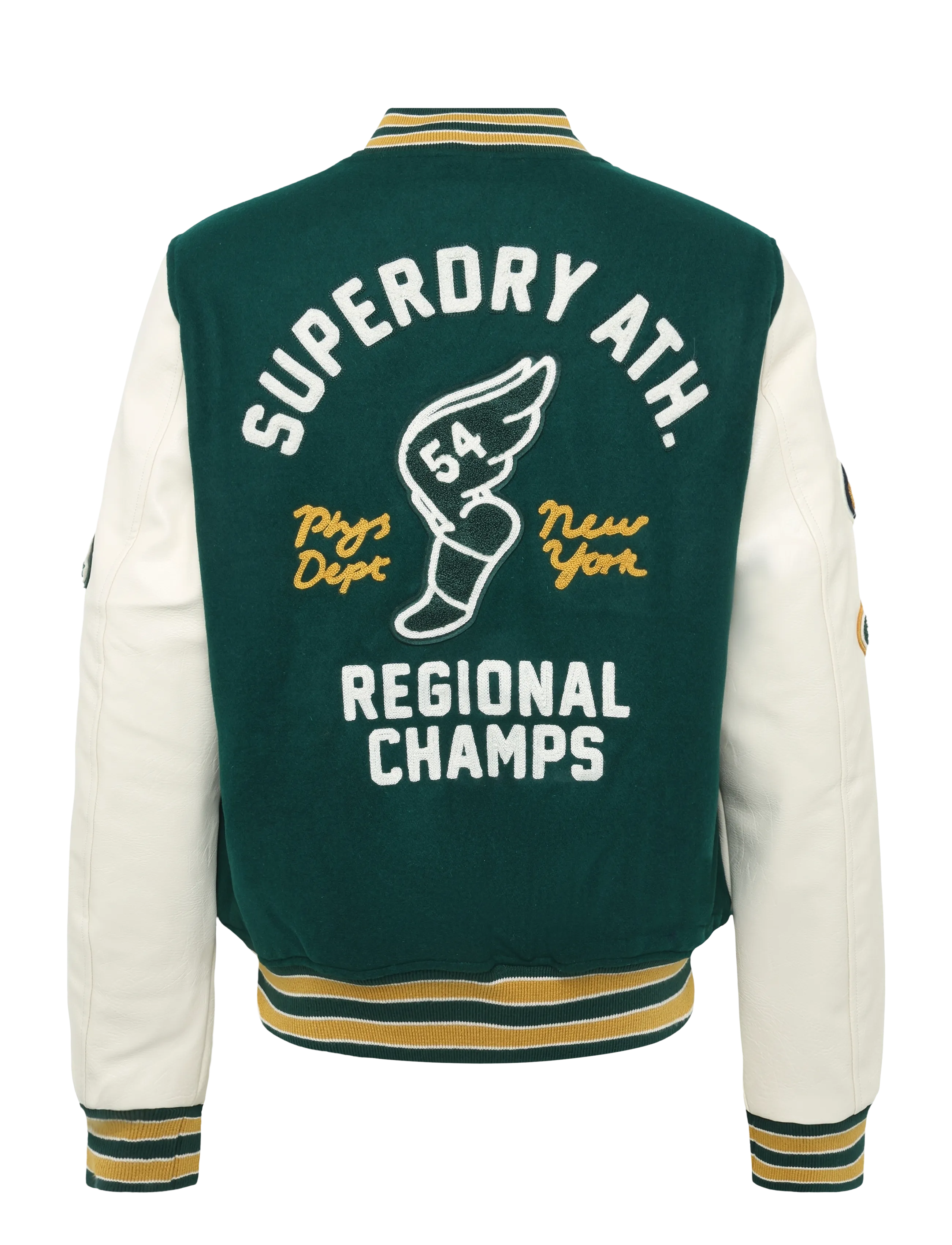 Superdry - VINTAGE PATCHED VARSITY JKT - varsity jackets - dark pine green/oatmeal - 2
