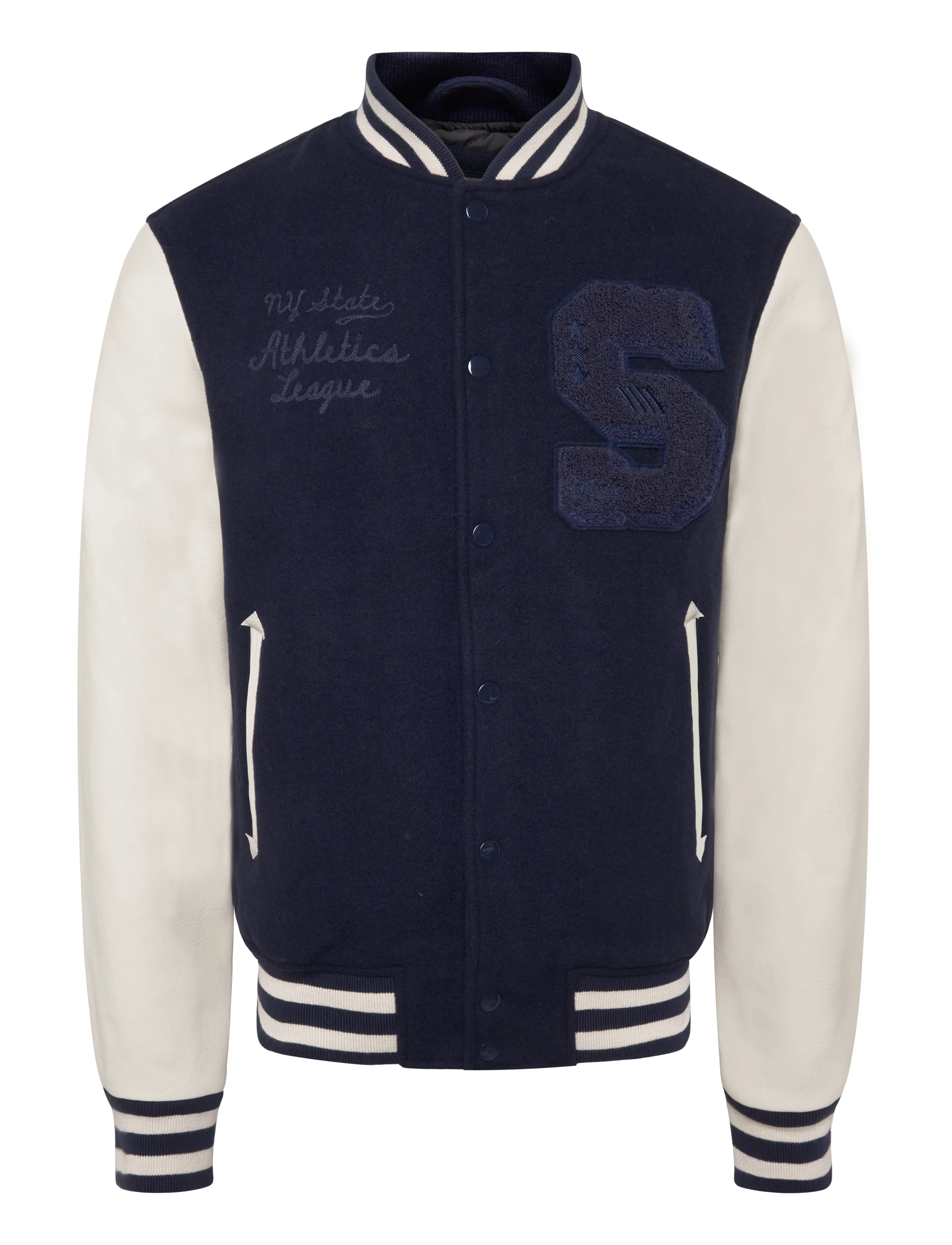 Superdry - VINTAGE PATCHED VARSITY JKT - varsity jackets - navy/cream - 1