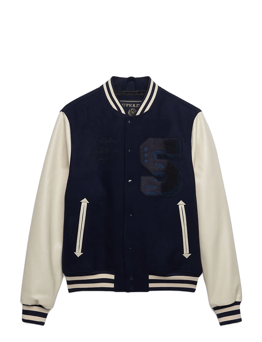 Superdry - VINTAGE PATCHED VARSITY JKT - varsity-jacken - navy/cream - 1