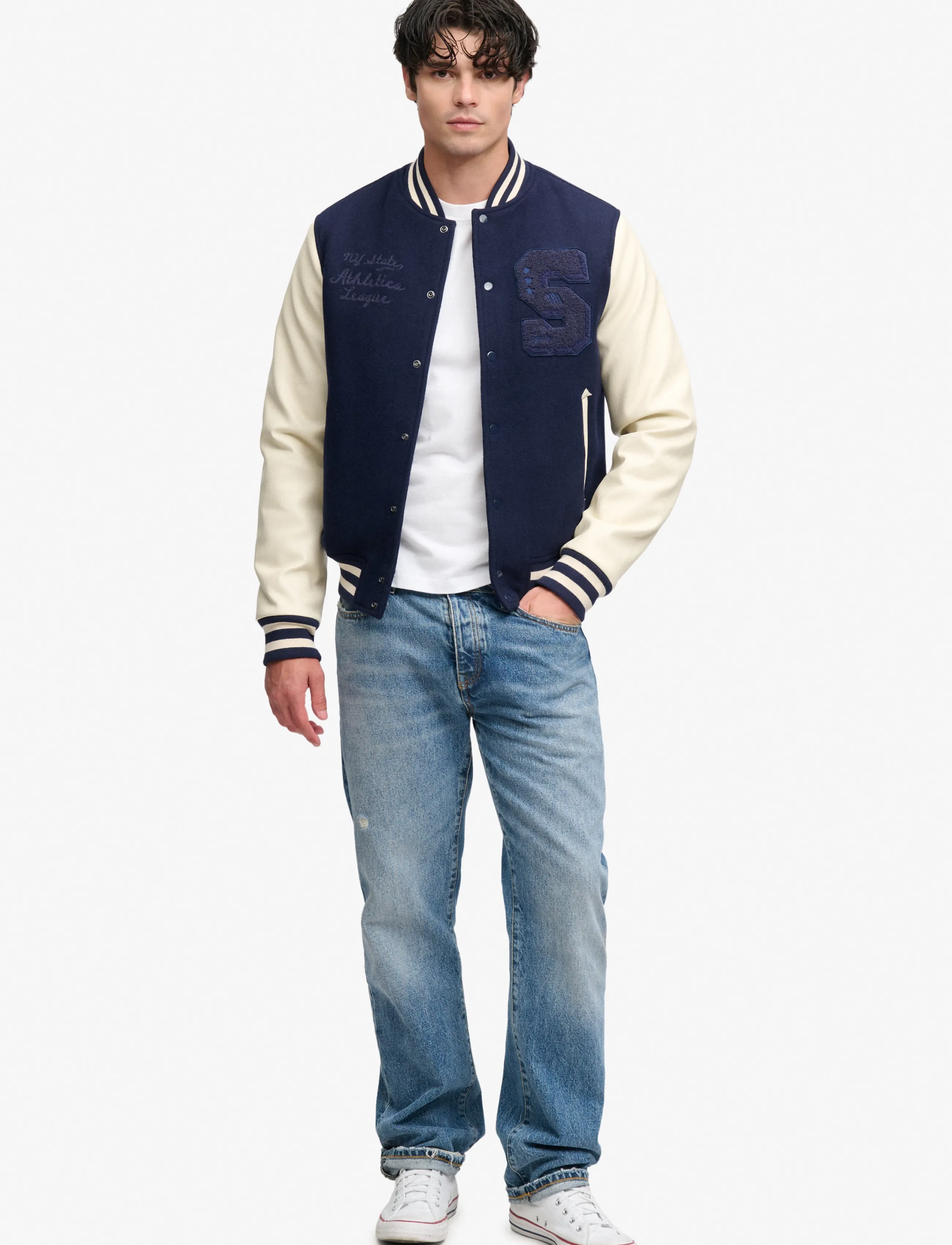 Superdry Vintage Patched Varsity Jkt jackor herr – bild 3