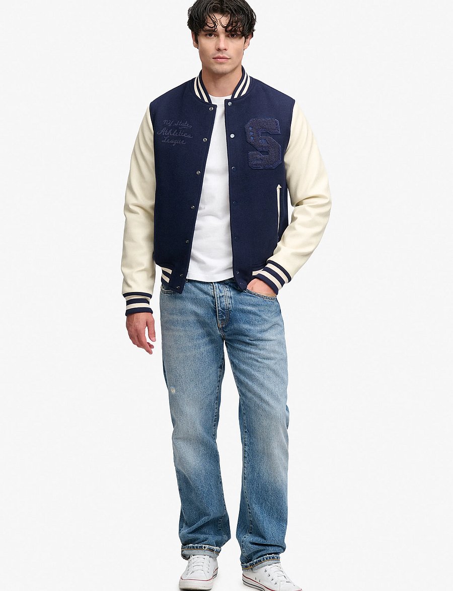Superdry - VINTAGE PATCHED VARSITY JKT - varsity-jacken - navy/cream - 3