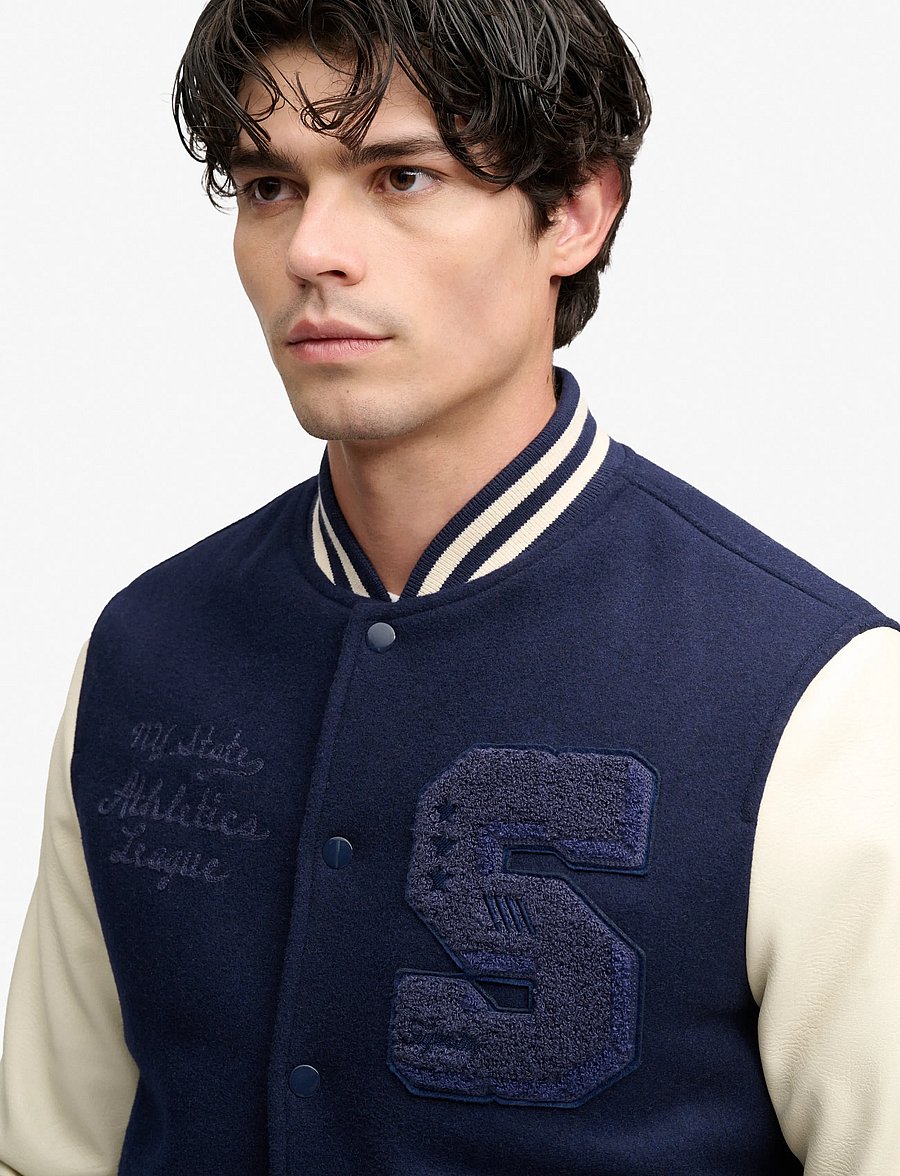 Superdry - VINTAGE PATCHED VARSITY JKT - varsity-jacken - navy/cream - 5