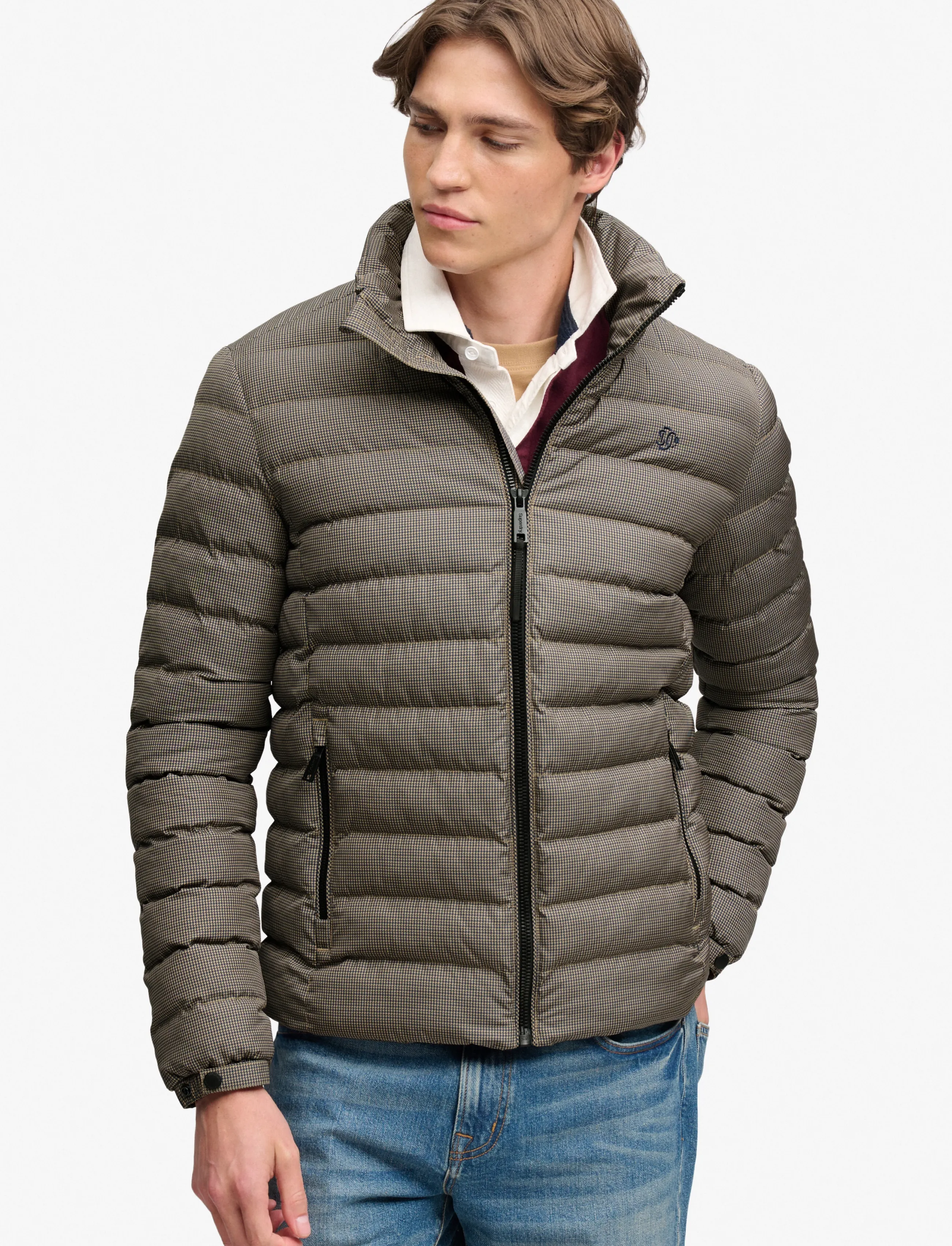 Superdry - FUJI ESTATE PADDED JACKET - daunenjacken - brown heritage check - 5
