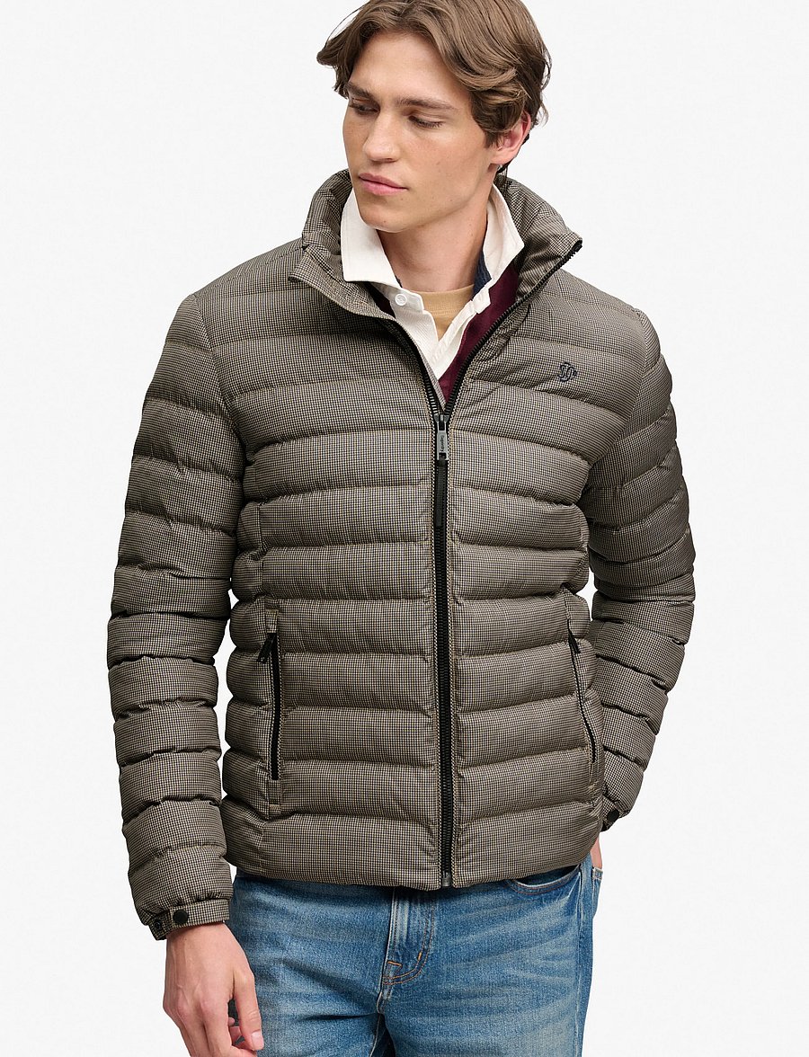 Superdry - FUJI ESTATE PADDED JACKET - daunenjacken - brown heritage check - 5