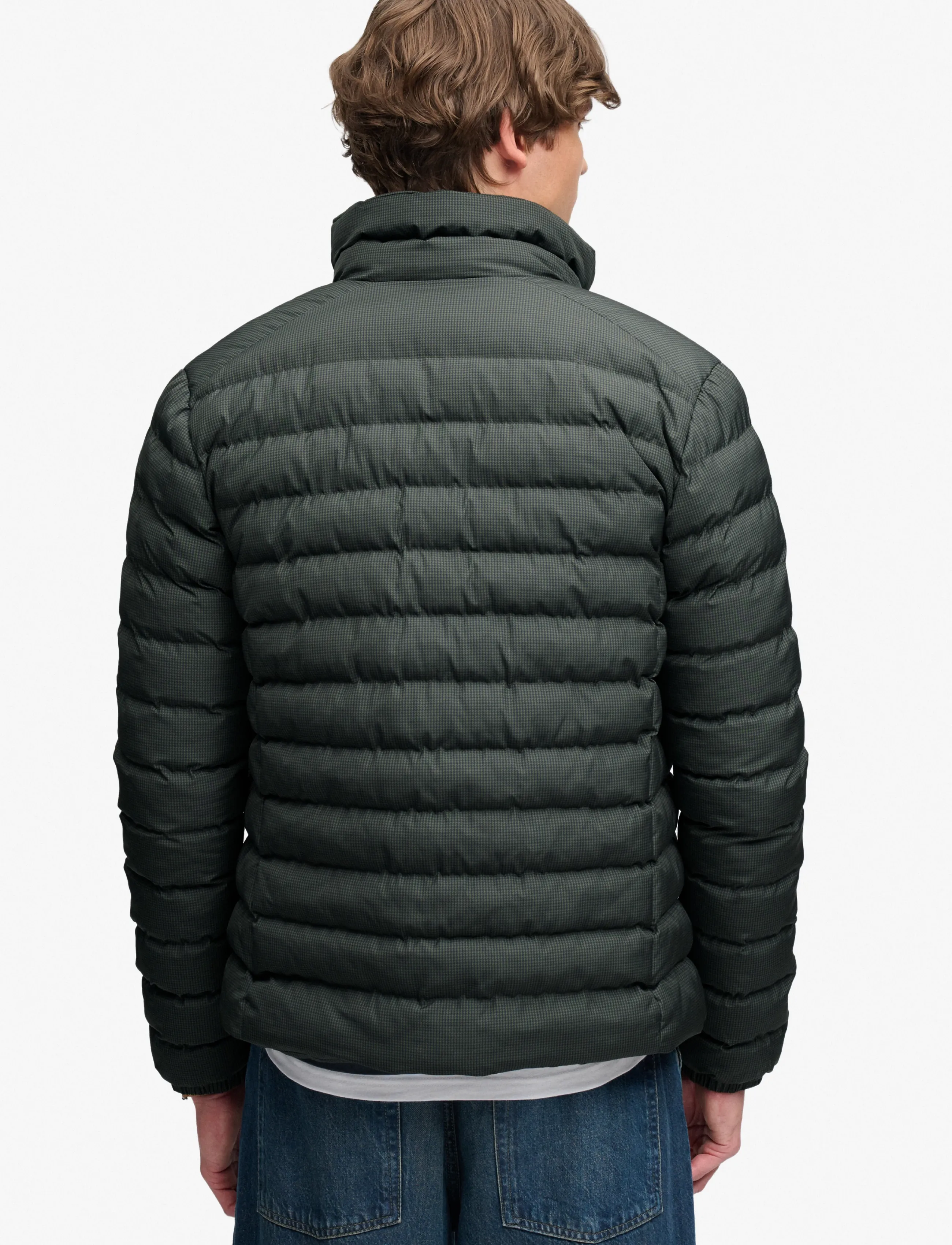 Superdry - FUJI ESTATE PADDED JACKET - olive/navy check - 3
