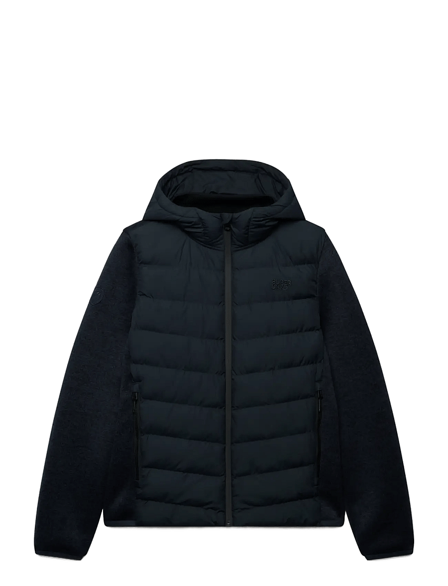 Superdry - HOODED STORM KNIT HYBRID JKT - hybrid-jacken - eclipse navy - 1