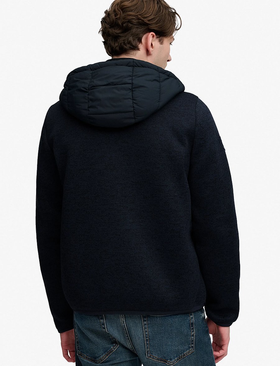 Superdry - HOODED STORM KNIT HYBRID JKT - hybrid-jacken - eclipse navy - 3