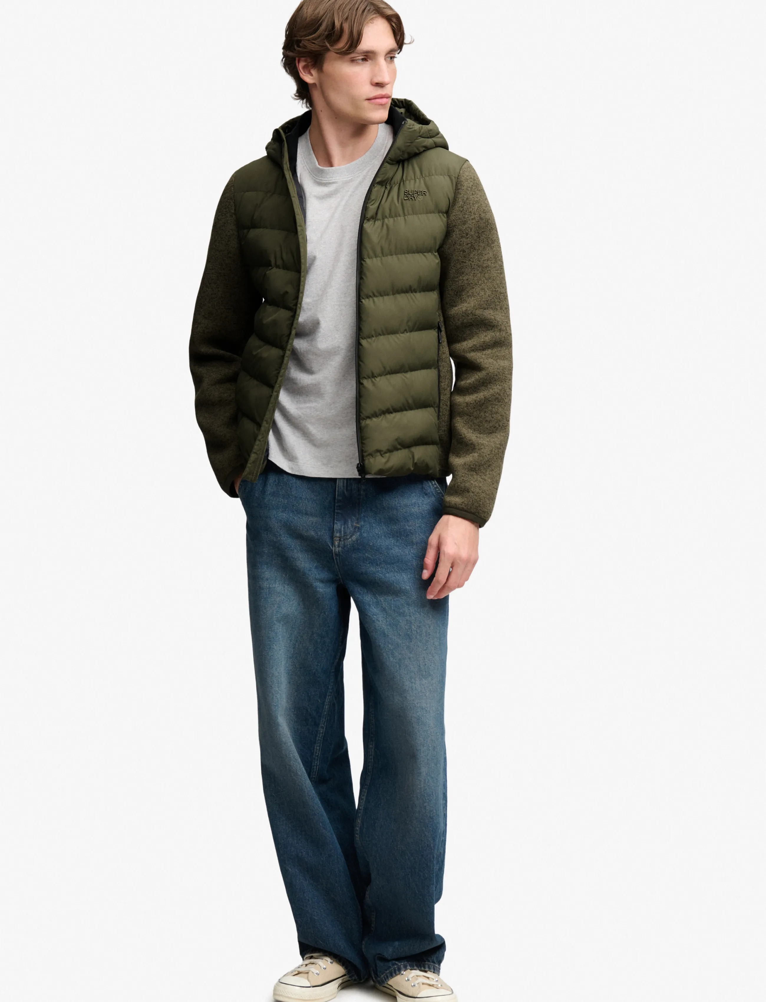 Superdry Hooded Storm Knit Hybrid Jkt vinterjackor herr – bild 6