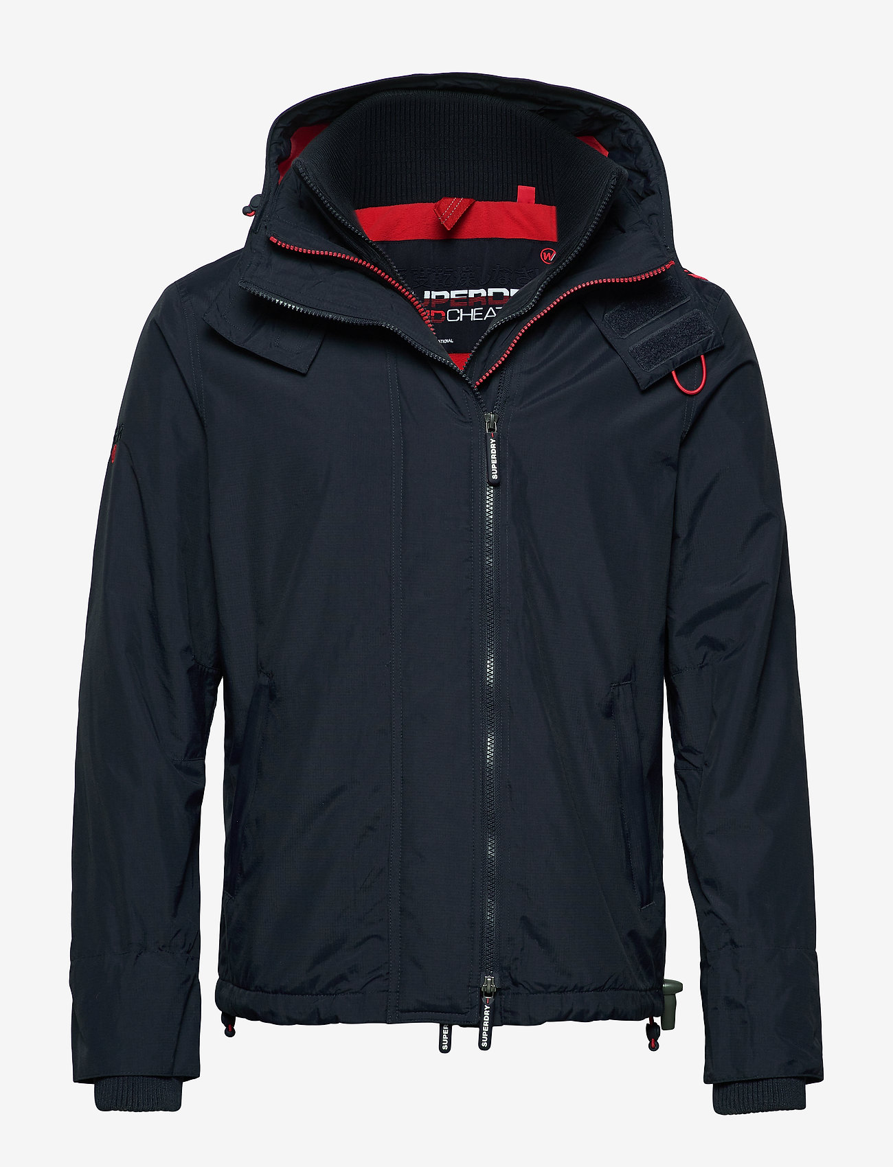 Superdry - SD ARCTIC HOOD POP ZIP WNDCHEATER - deep navy/bright scarlet - 0