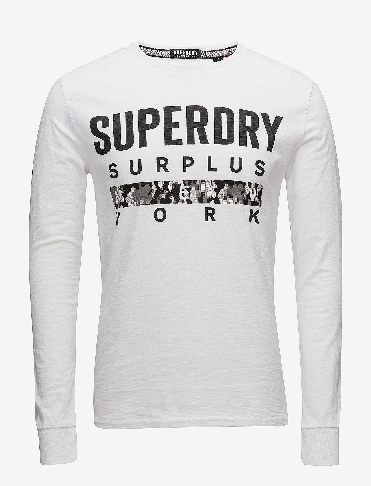 Superdry - SURPLUS GOODS L/S GRAPHIC TEE - optic/black - 0
