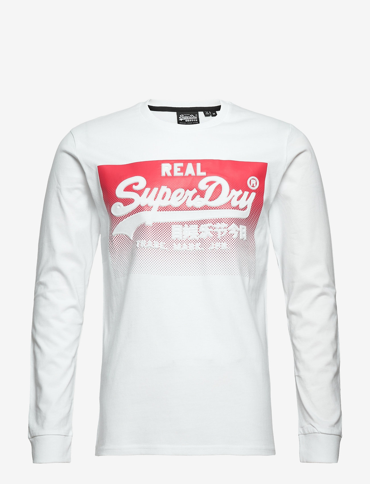 Superdry - VL HALFTONE EMBOSS LS TOP - optic - 0