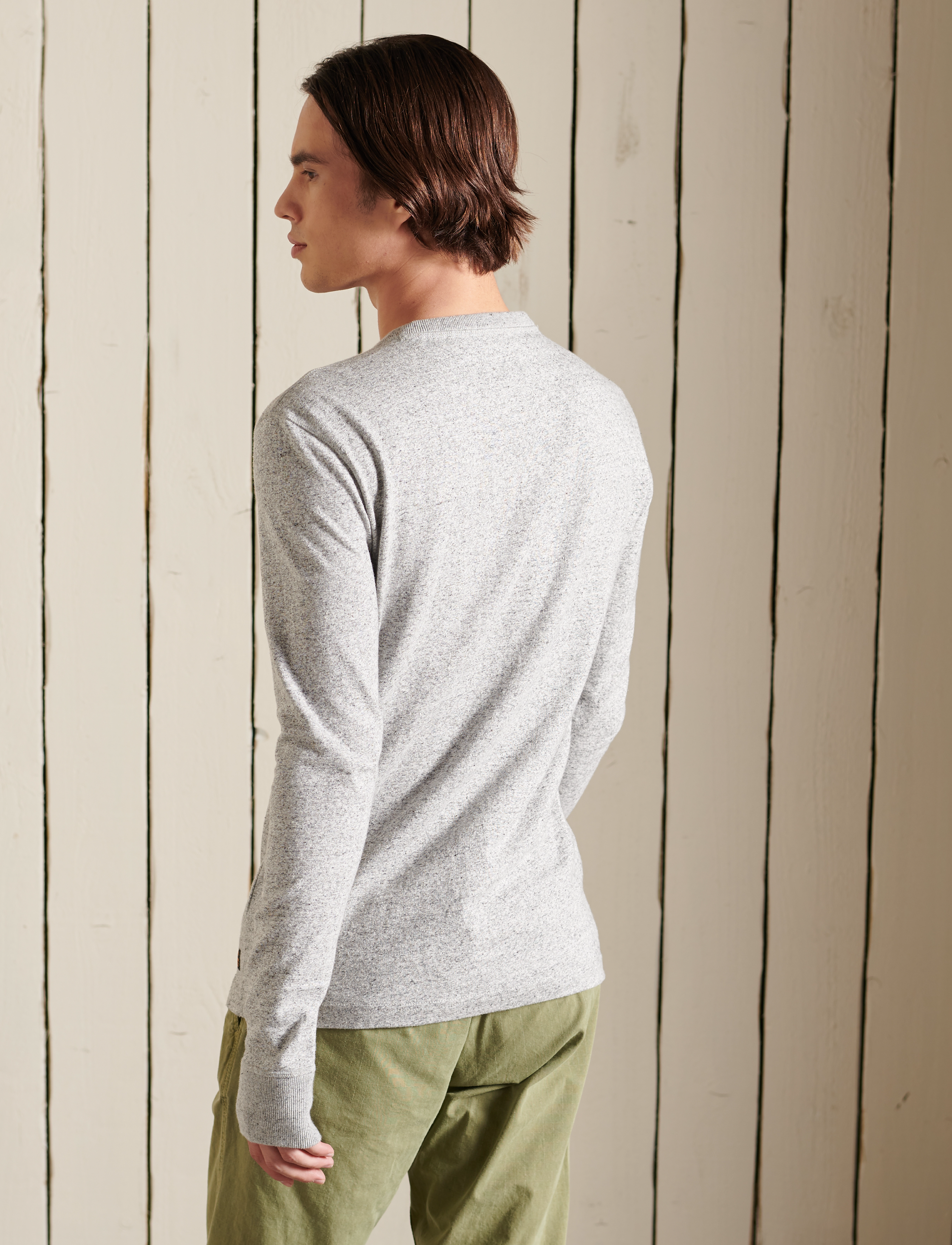 Superdry - L/S GRANDAD TOP - athletic grey marl - 2