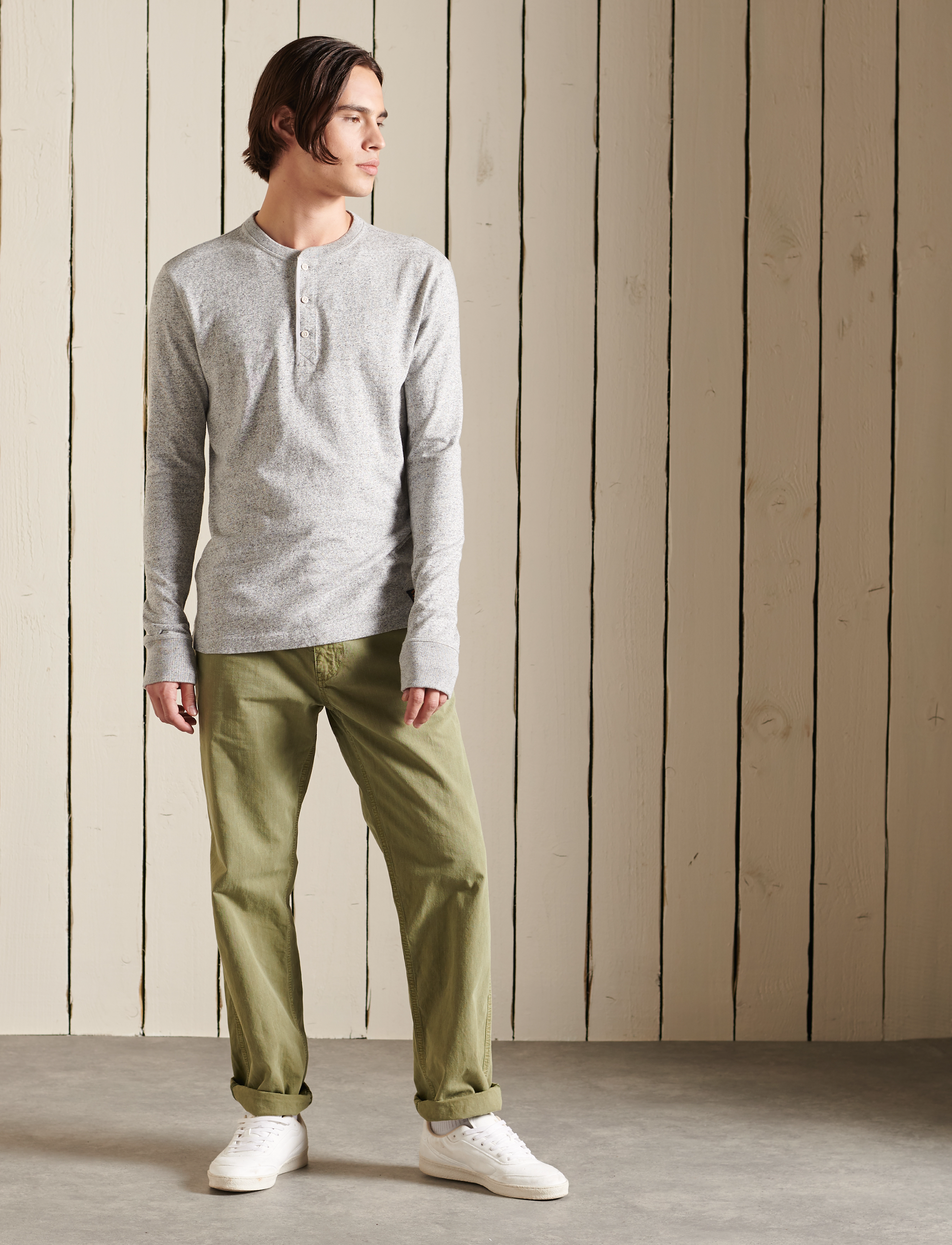 Superdry - L/S GRANDAD TOP - athletic grey marl - 3