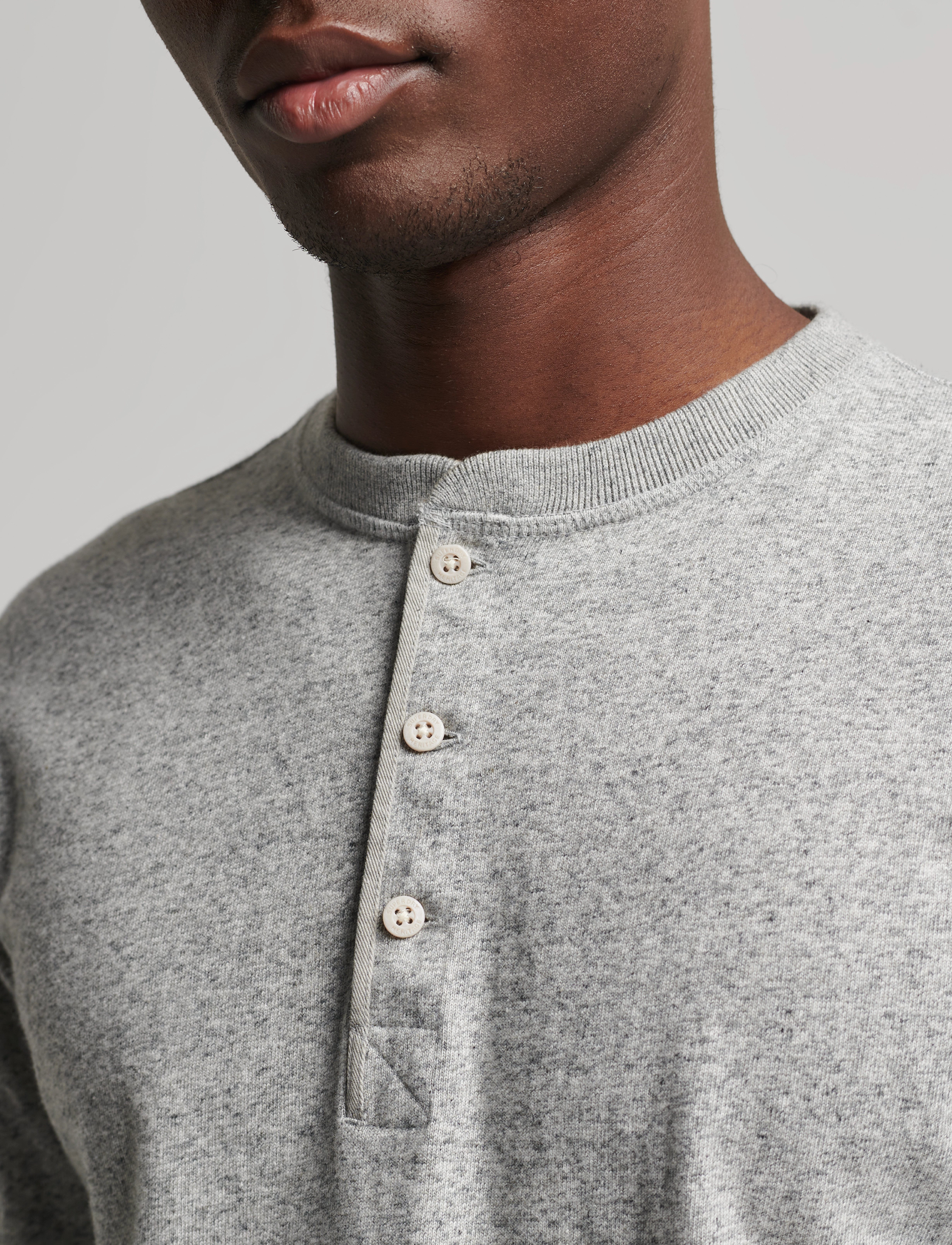 Superdry - L/S GRANDAD TOP - athletic grey marl - 4