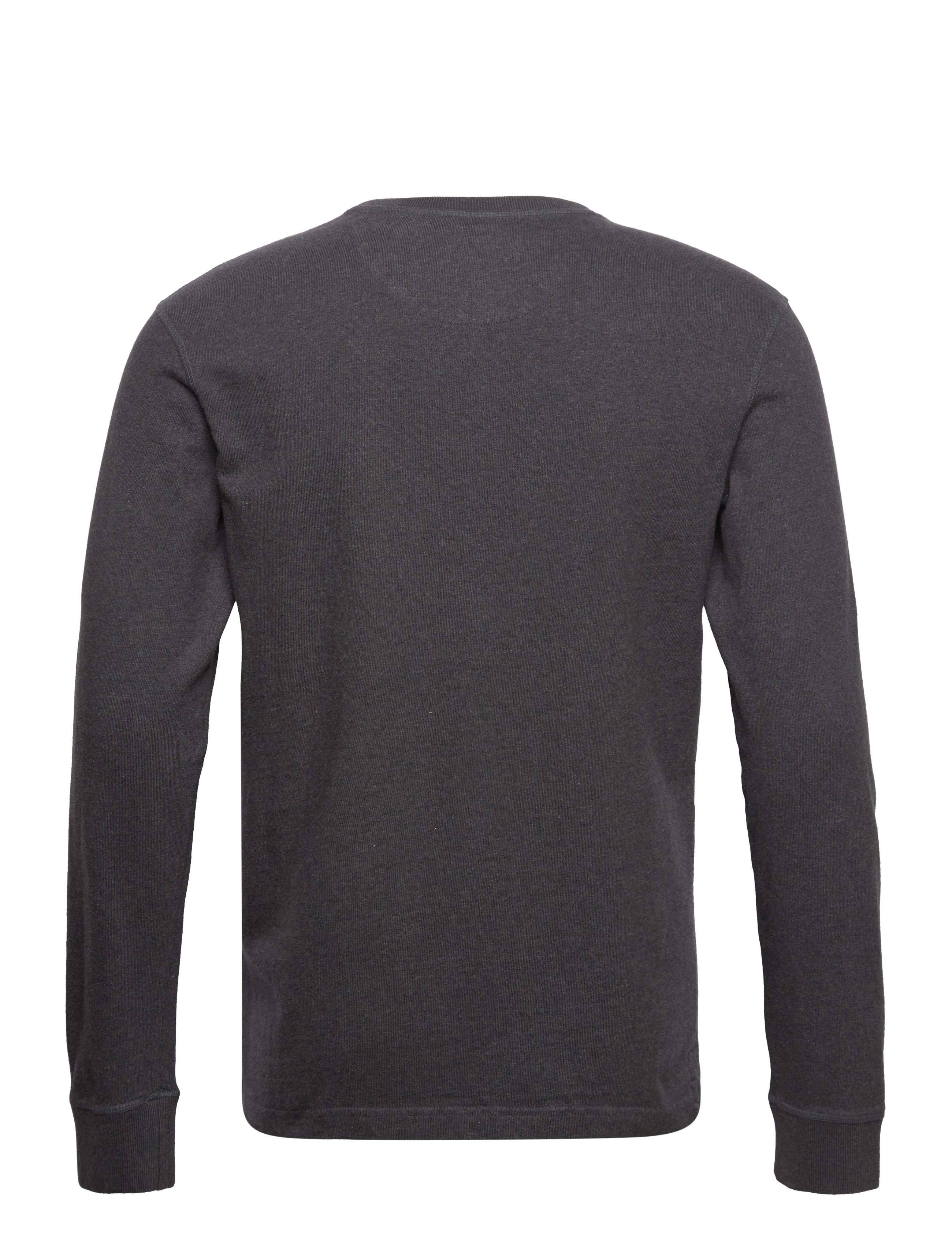 Superdry - L/S GRANDAD TOP - graphite dark marl - 1