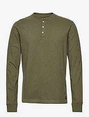 Superdry - L/S GRANDAD TOP - basic t-shirts - thrift olive marl - 0