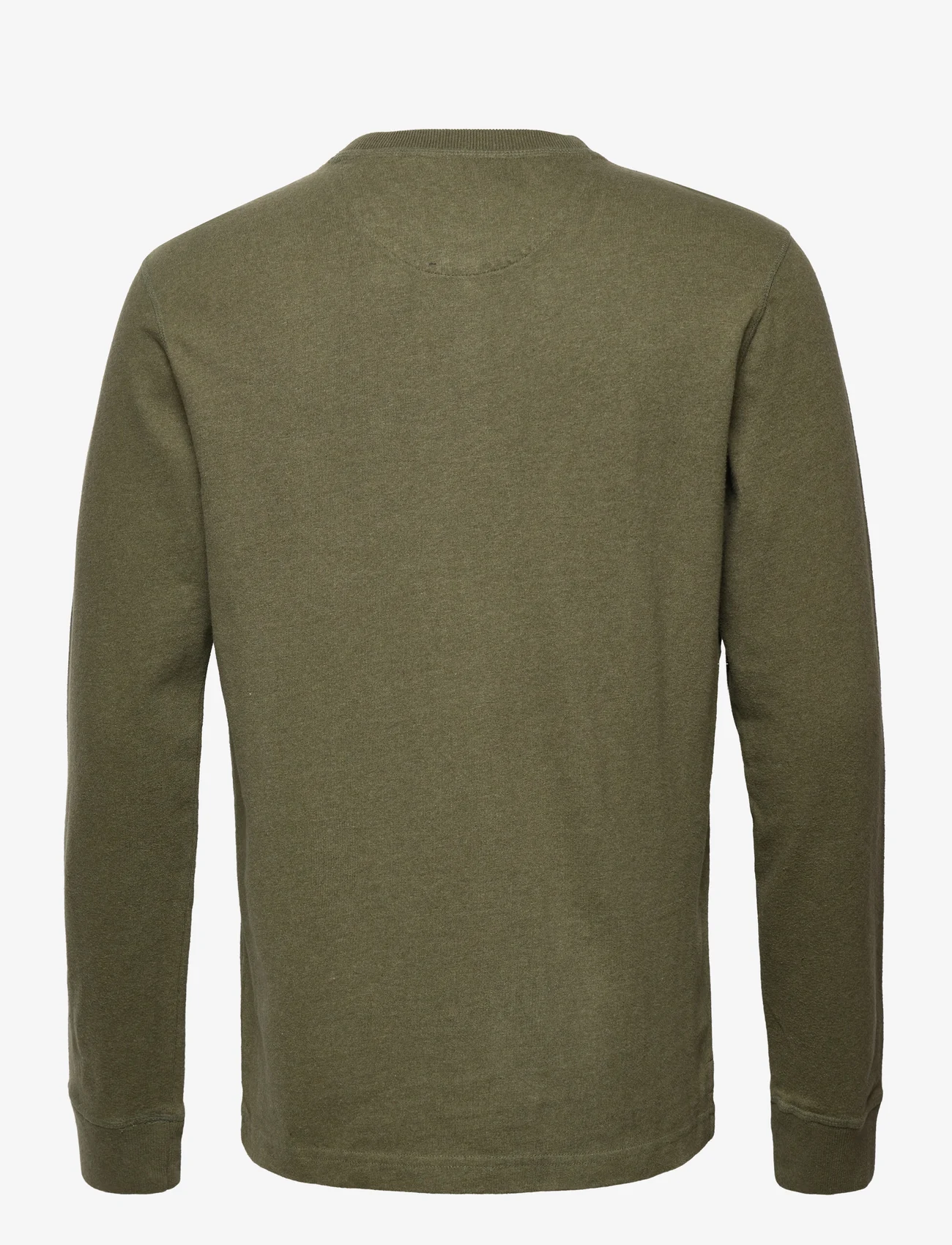 Superdry - L/S GRANDAD TOP - basic t-shirts - thrift olive marl - 1