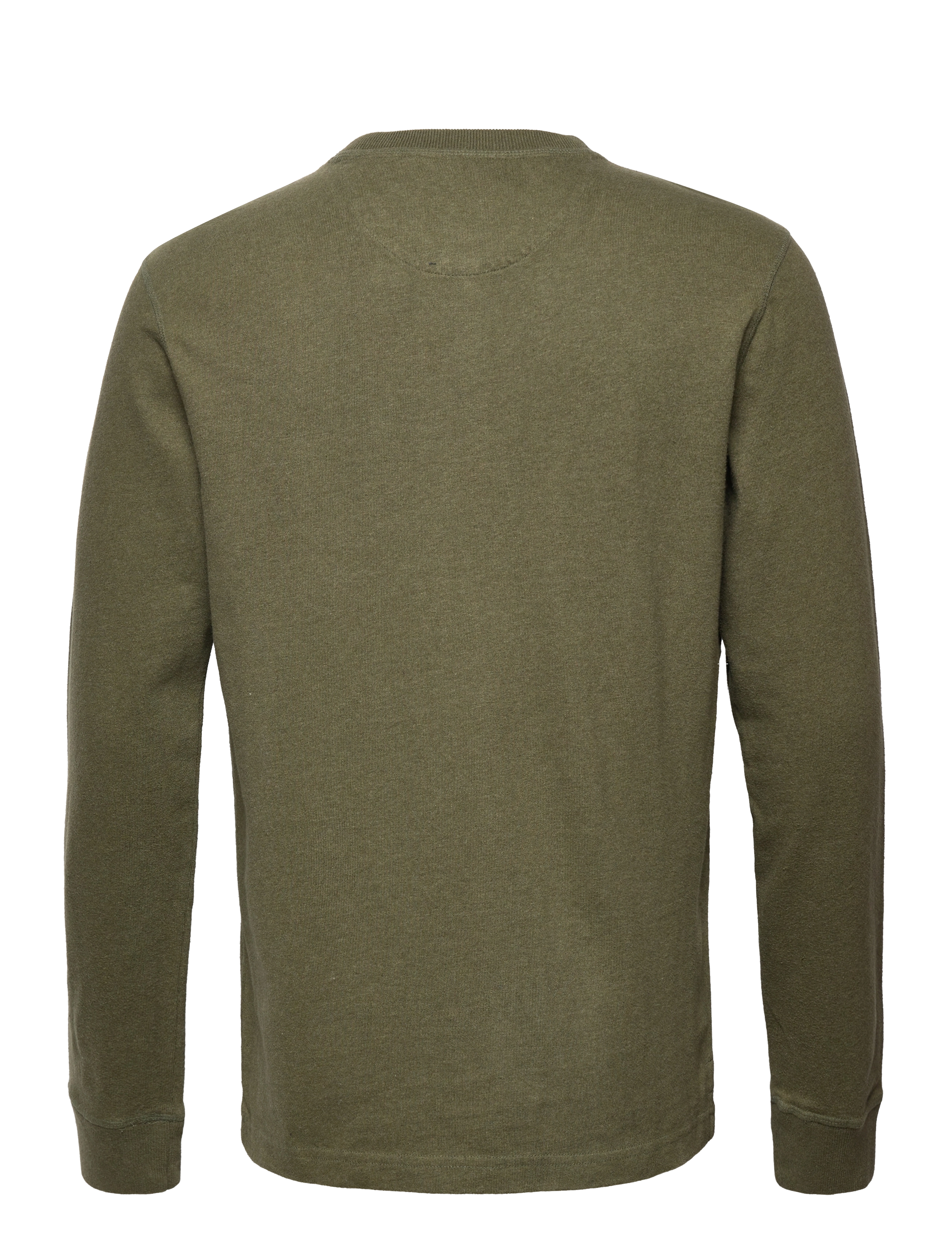 Superdry - L/S GRANDAD TOP - thrift olive marl - 1