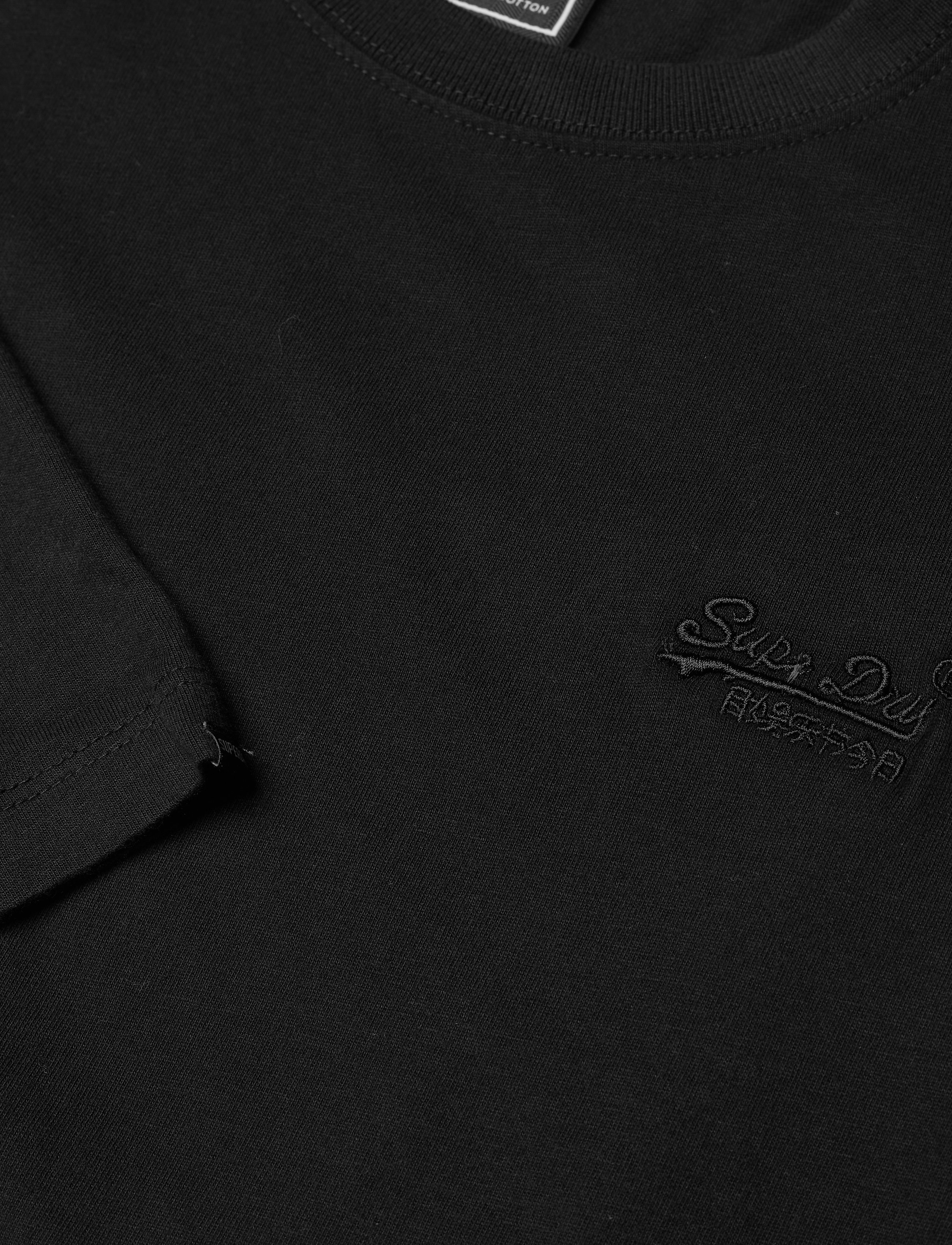 Superdry - VINTAGE LOGO EMB L/S TOP - black - 4