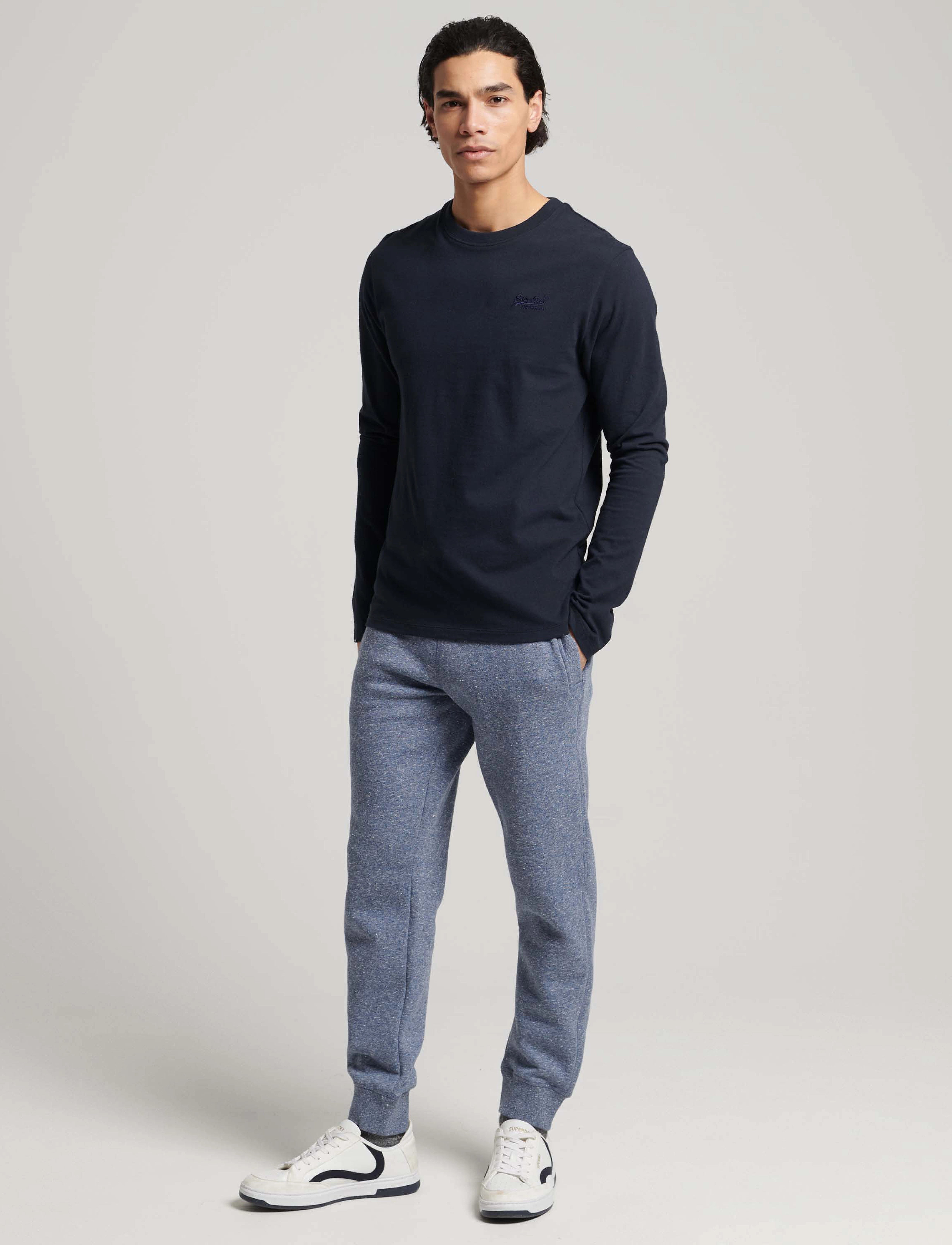 Superdry - VINTAGE LOGO EMB L/S TOP - eclipse navy - 3