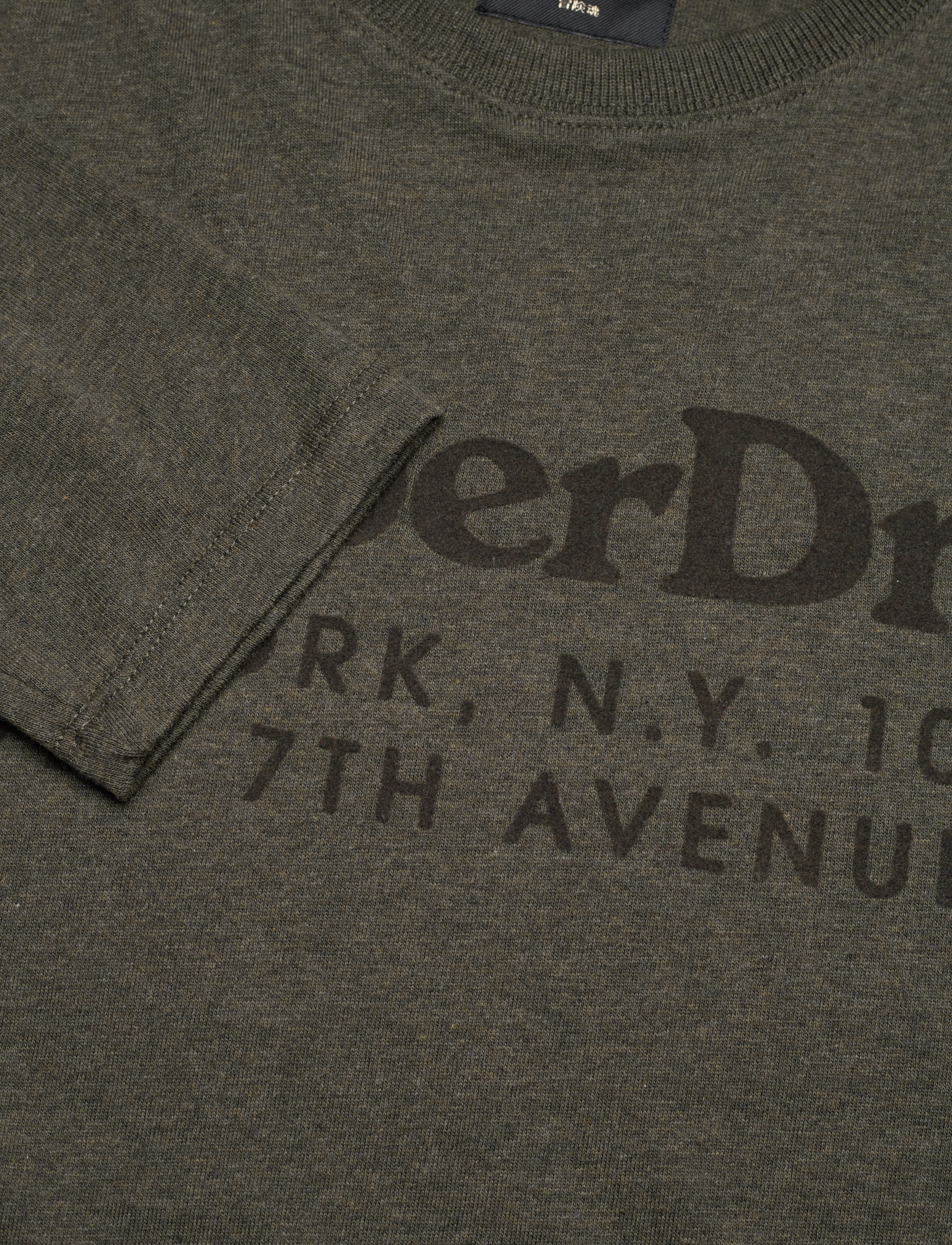 Superdry - VINTAGE VENUE TONAL LS TOP - olive marl - 5