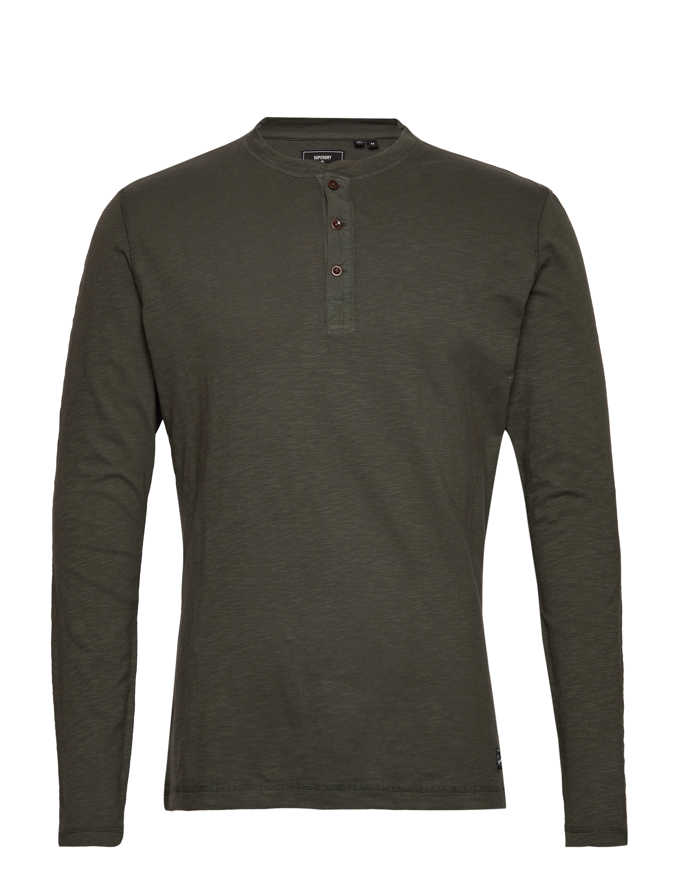 Superdry - VINTAGE OD SLUB L/S GRANDAD - dark grey green - 0