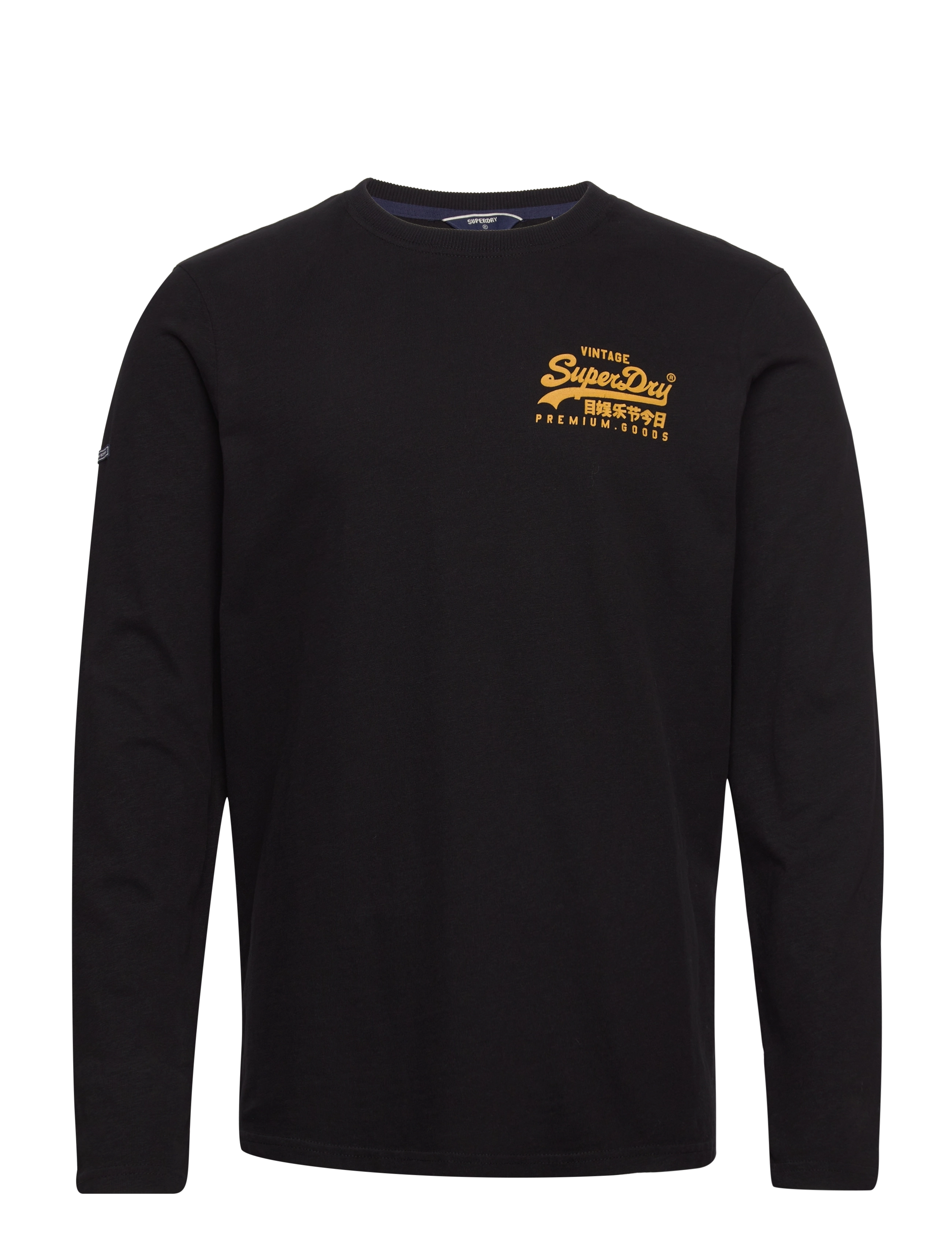 VINTAGE LOGO HERITAGE LS TOP - BLACK