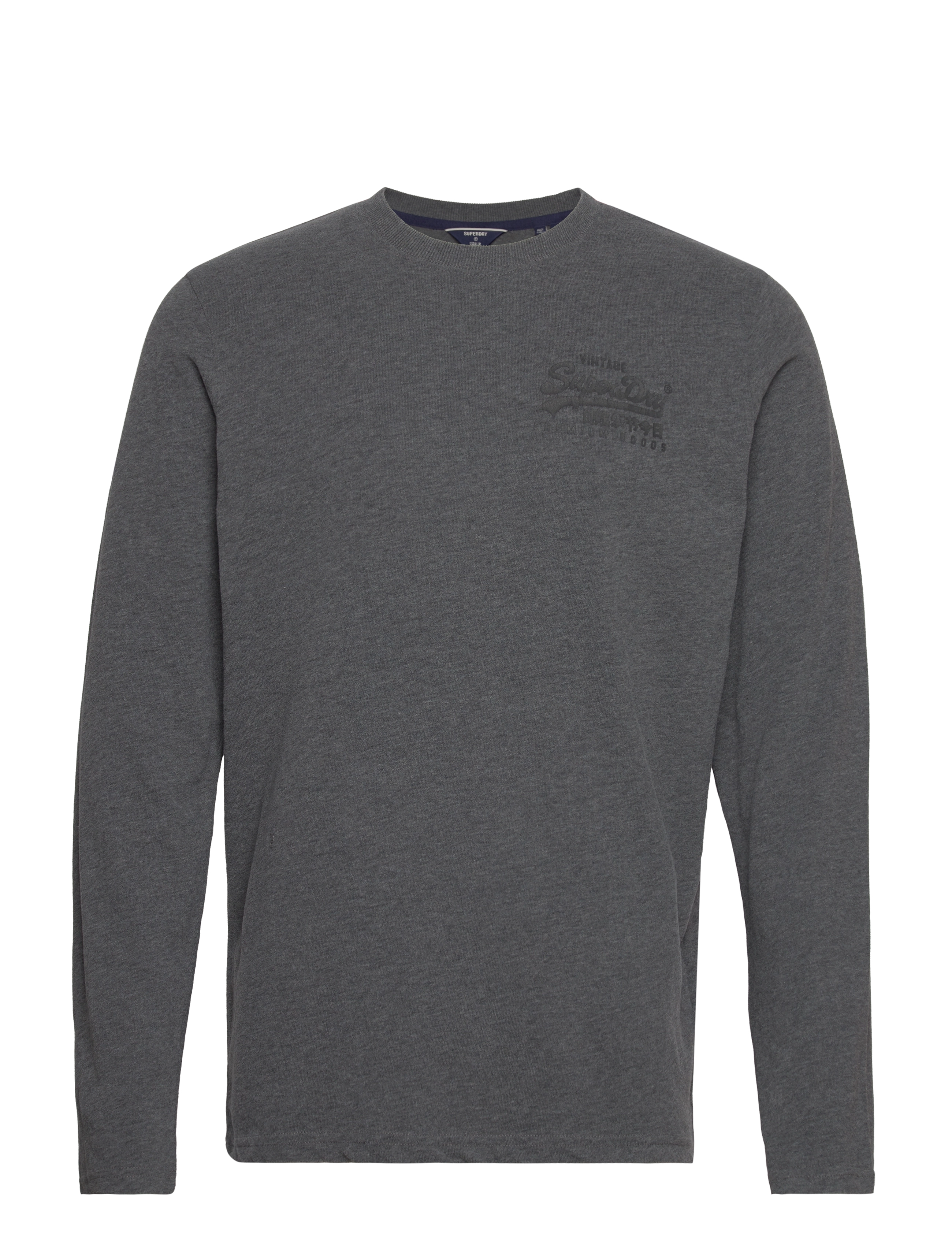 VINTAGE LOGO HERITAGE LS TOP - RICH CHARCOAL MARL