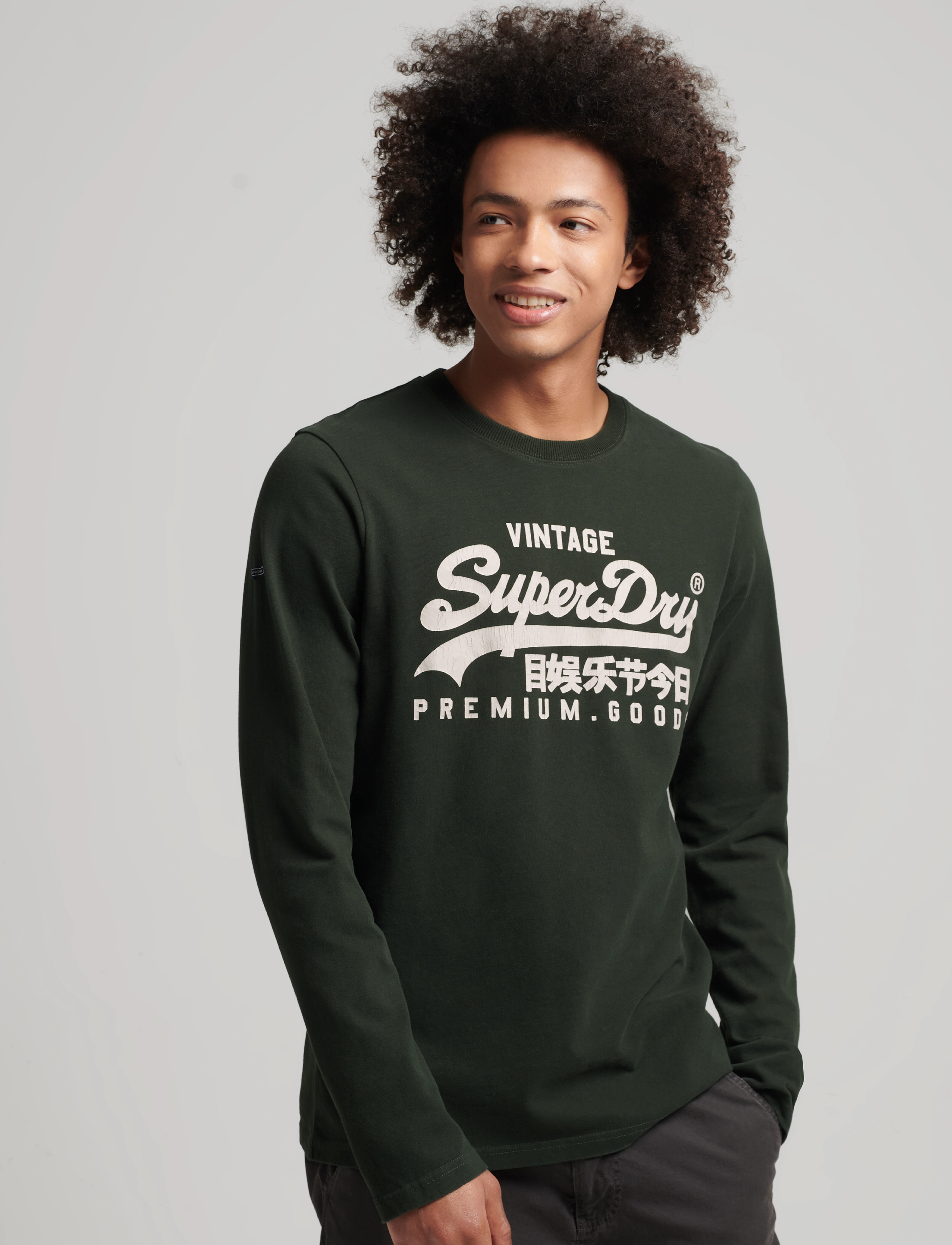 Superdry - VINTAGE LOGO HERITAGE LS TOP - surplus goods olive - 2