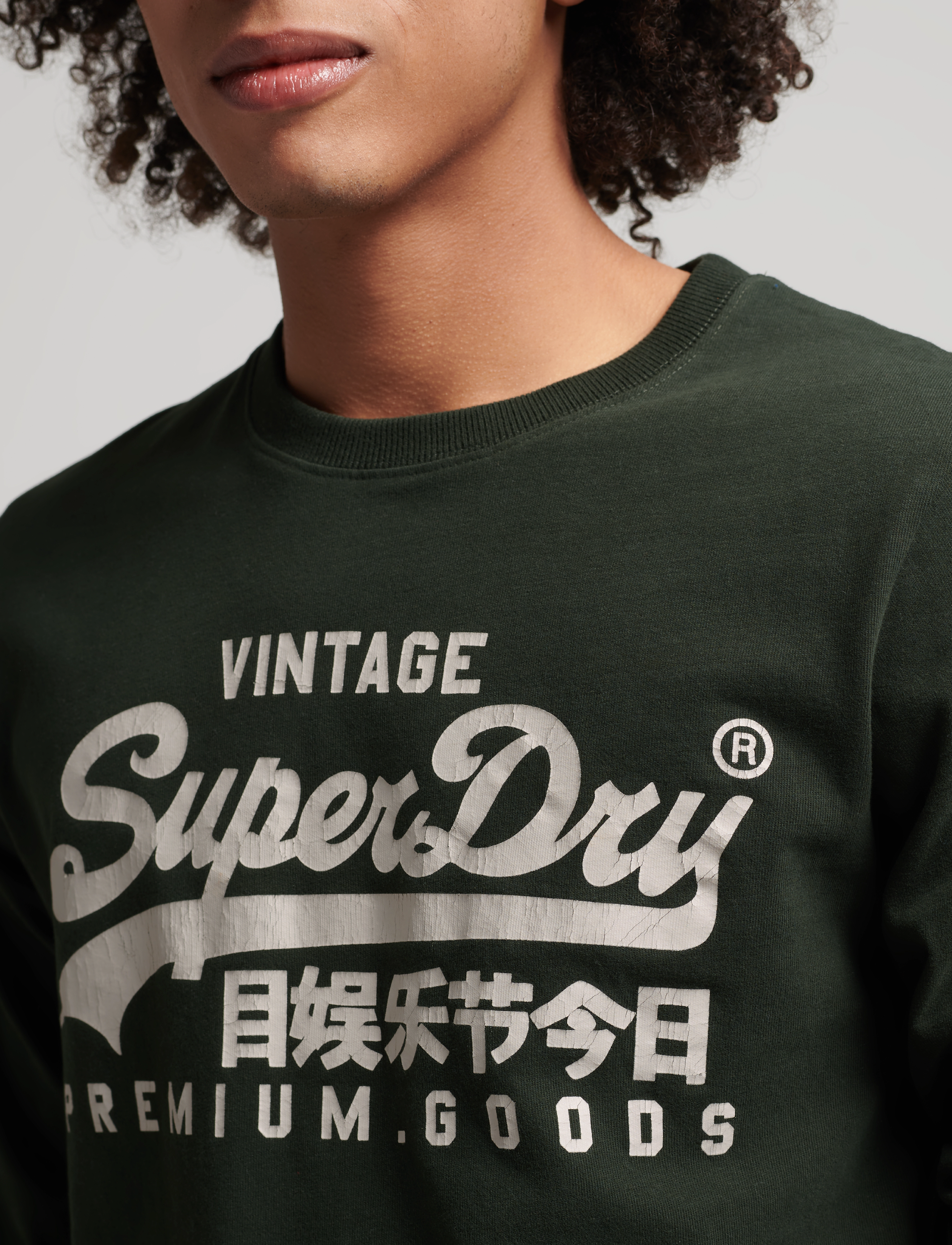 Superdry - VINTAGE LOGO HERITAGE LS TOP - surplus goods olive - 4