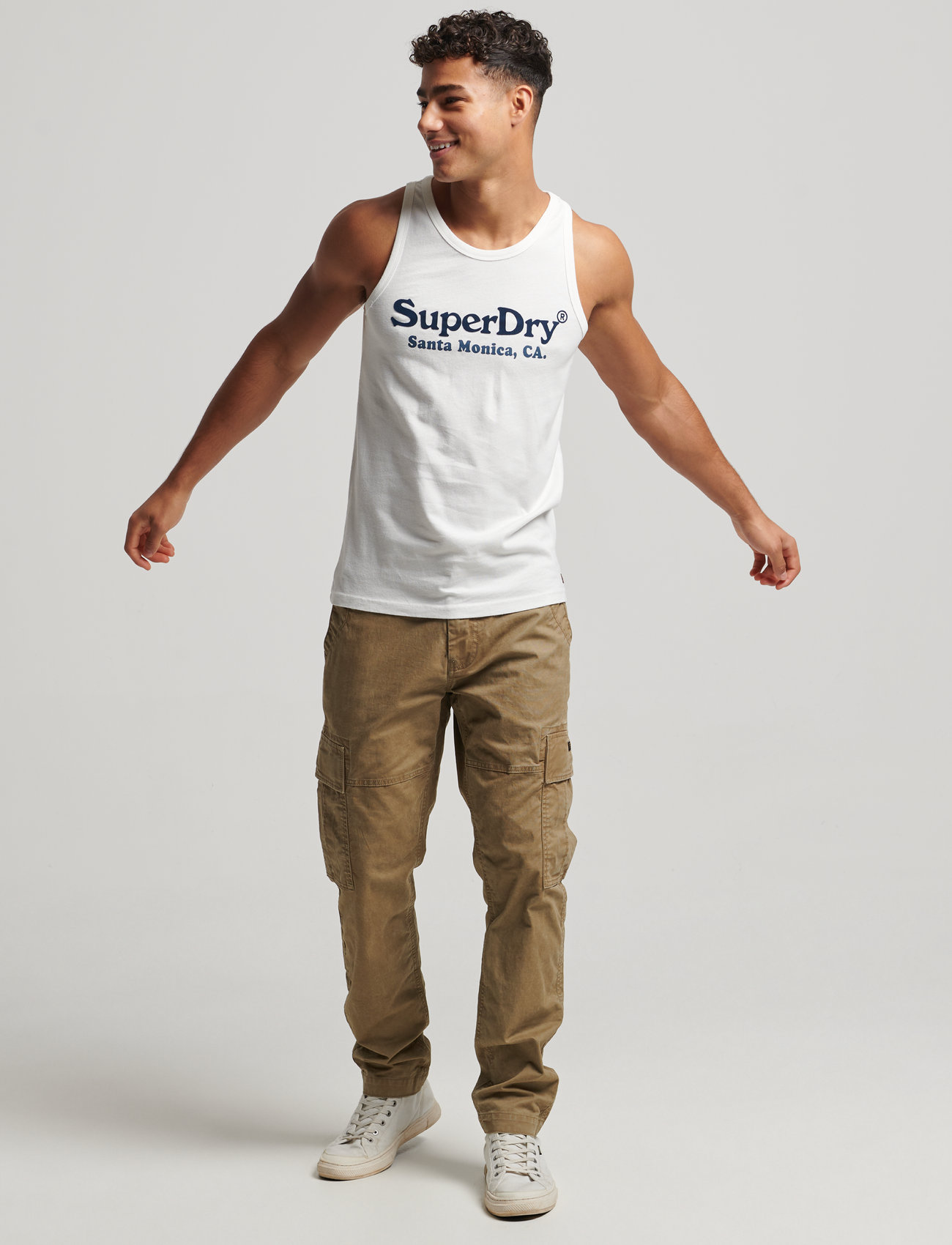 Superdry - VINTAGE VENUE CLASSIC VEST - t-shirts sans manches - off white - 0