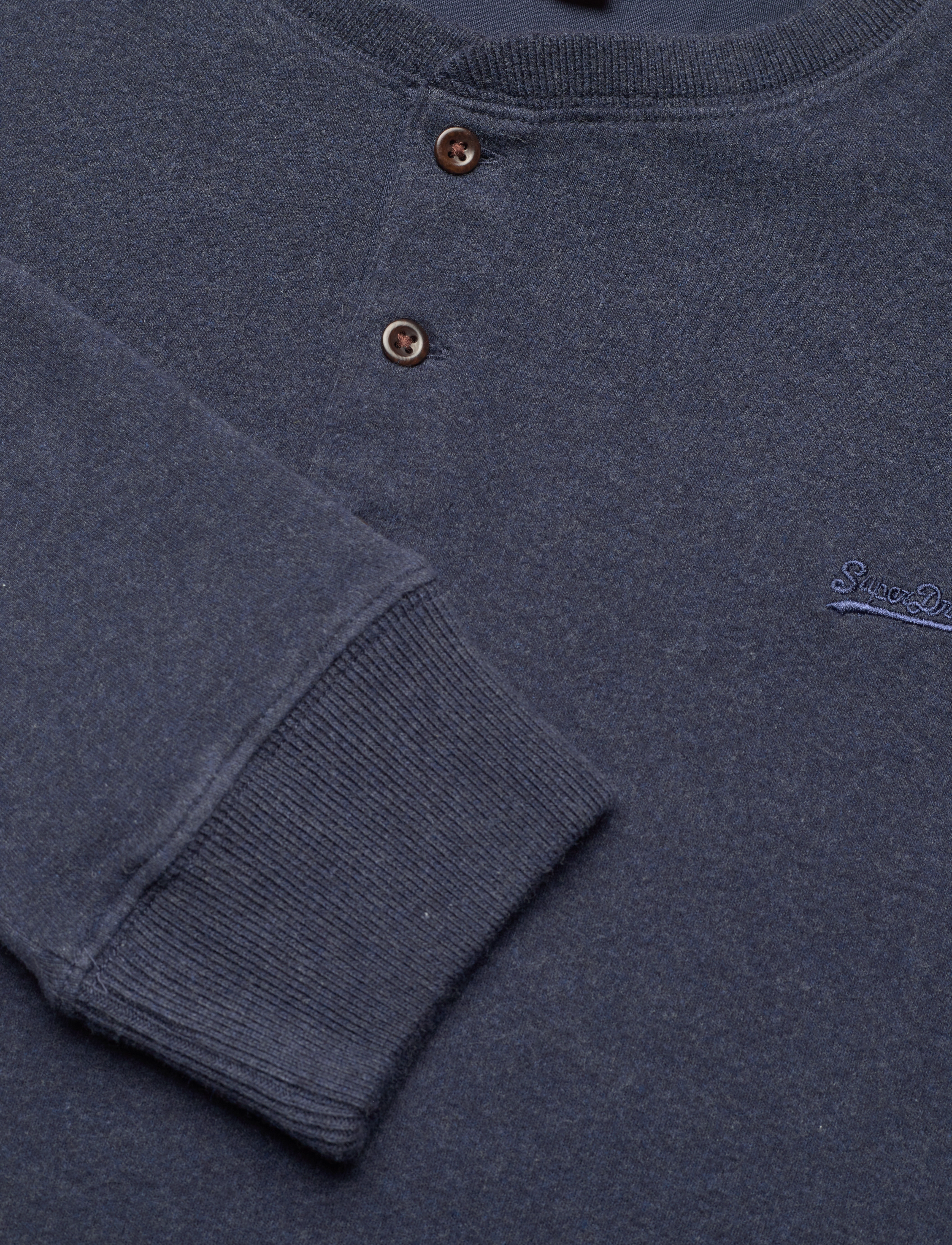 Superdry - VLE MID WEIGHT L/S HENLEY - trench navy marl - 4