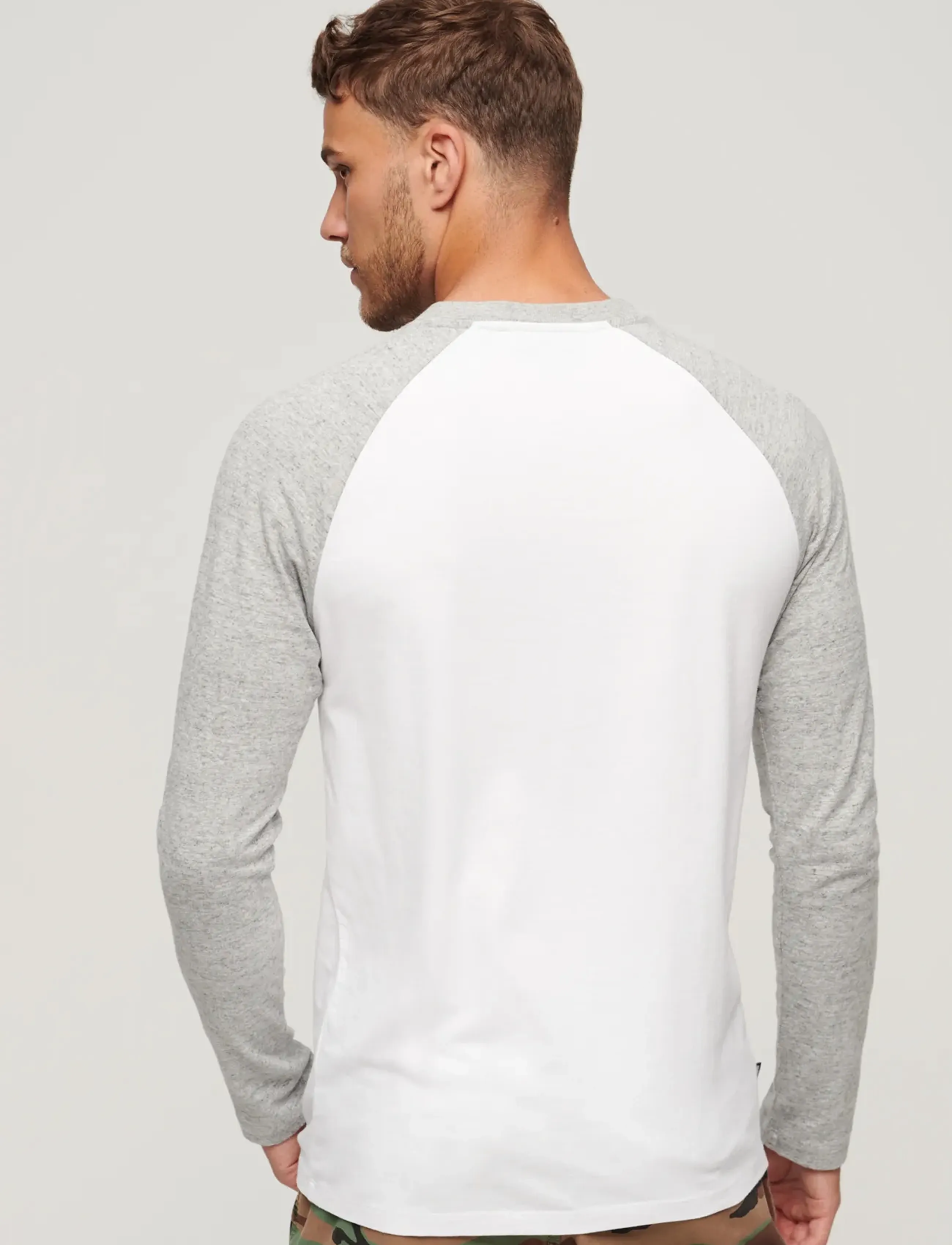 Superdry - ESSENTIAL BASEBALL LS TOP - optic/athletic grey marl - 3