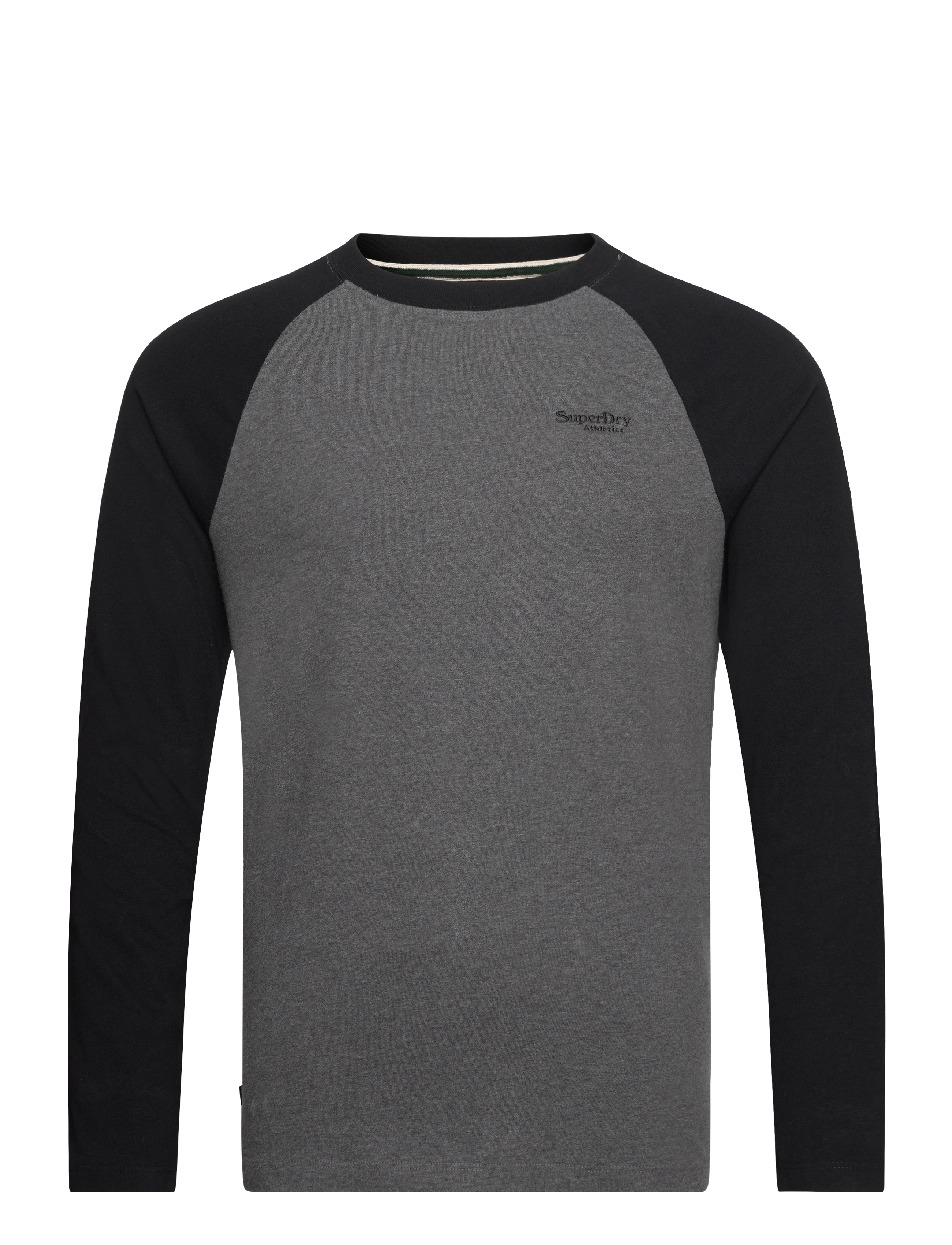 ESSENTIAL BASEBALL LS TOP - RICH CHARCOAL MARL/BLACK