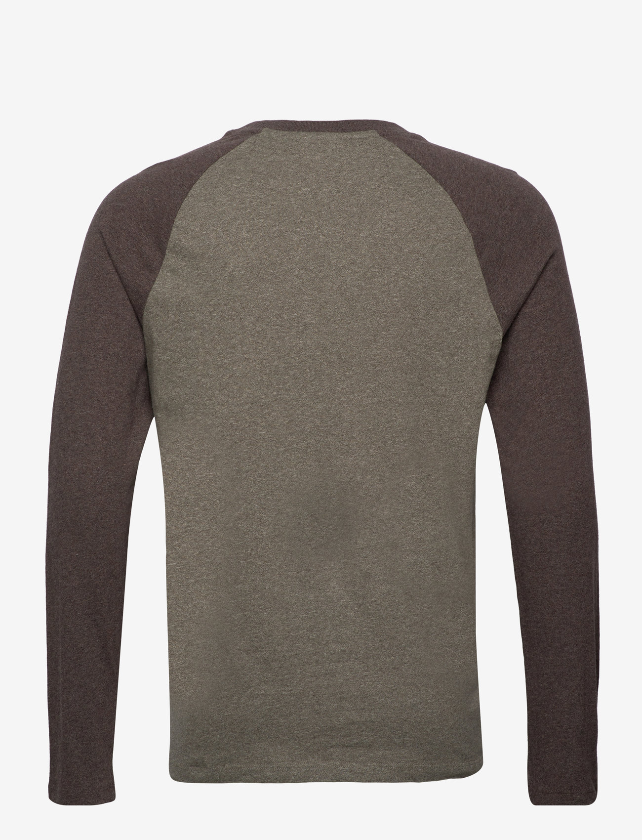 Superdry - ESSENTIAL BASEBALL LS TOP - ash olive marl/cocoa brown marl - 1