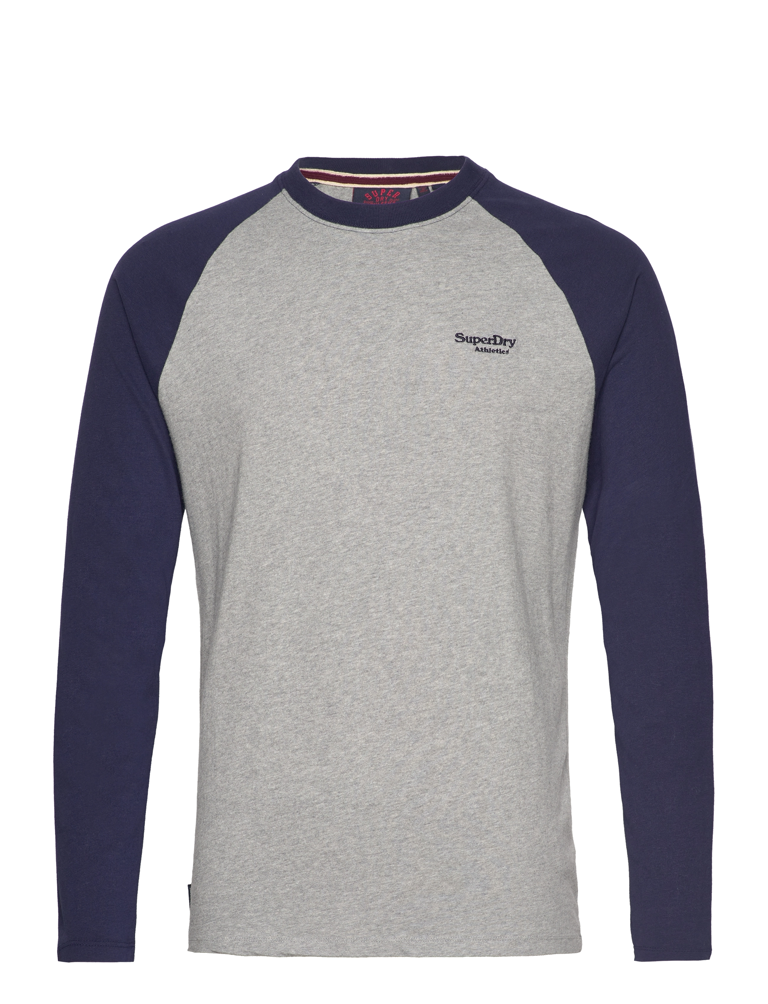 ESSENTIAL BASEBALL LS TOP - GREY MARL/RICH NAVY