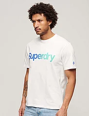 Superdry - CORE LOGO LOOSE TEE - kortärmade t-shirts - brilliant white fade - 2