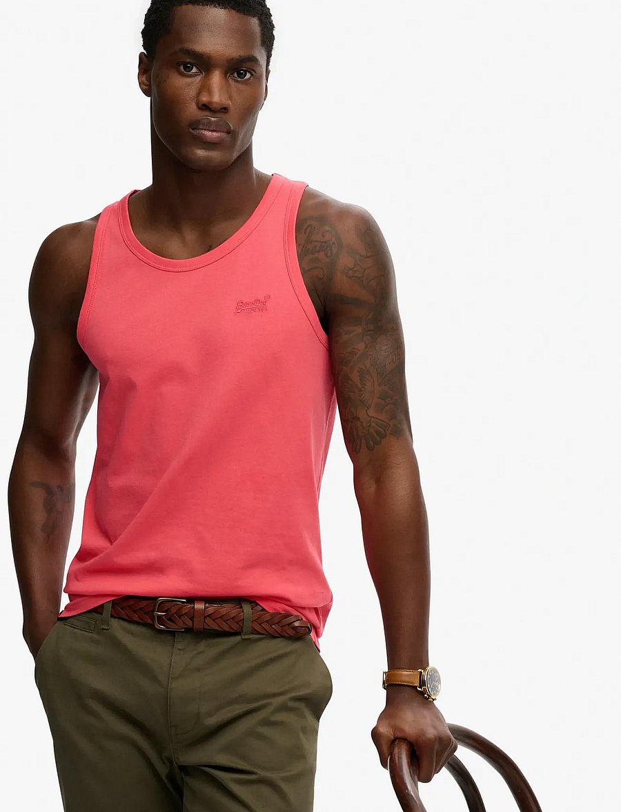 Superdry - ESSENTIAL LOGO VEST UB - marškinėliai be rankovių - paradise pink - 5