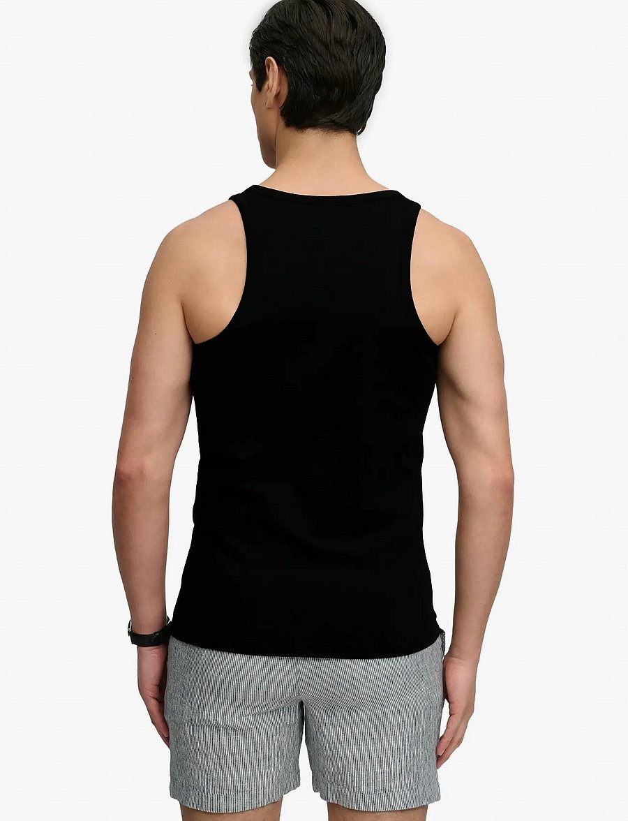 Superdry - ESSENTIAL LOGO VEST UB - varrukateta särgid - black - 2