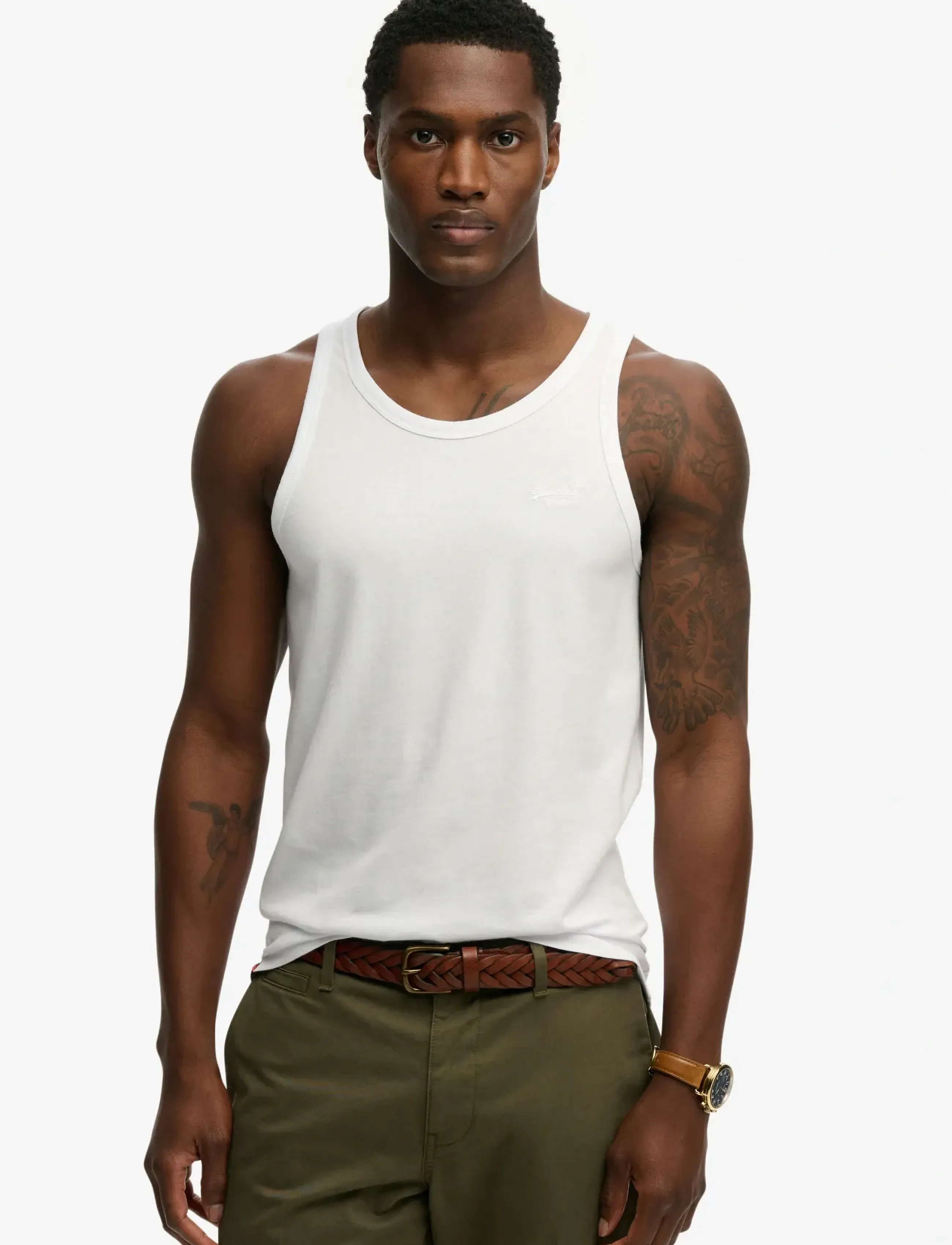 Superdry ESSENTIAL LOGO VEST UB - Riided - OPTIC / white