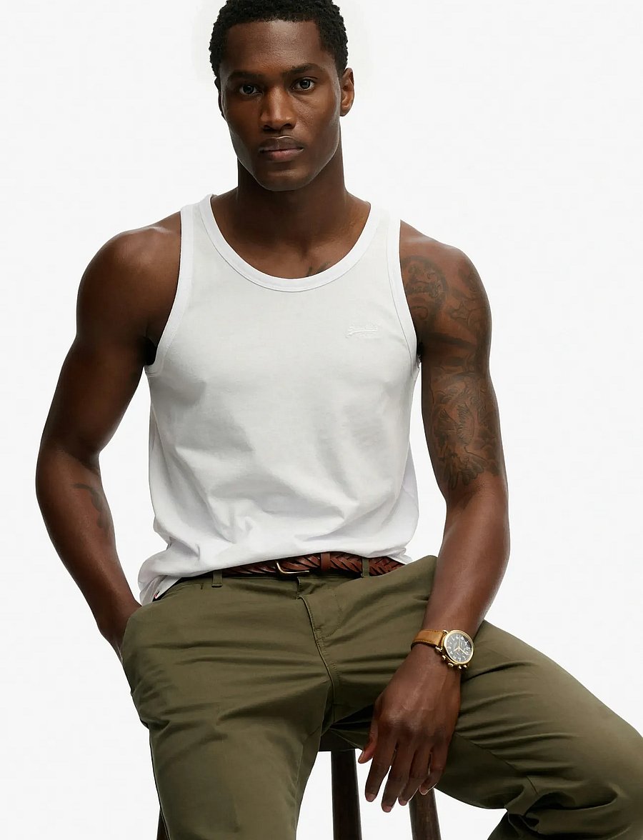 Superdry - ESSENTIAL LOGO VEST UB - linnen - optic - 4