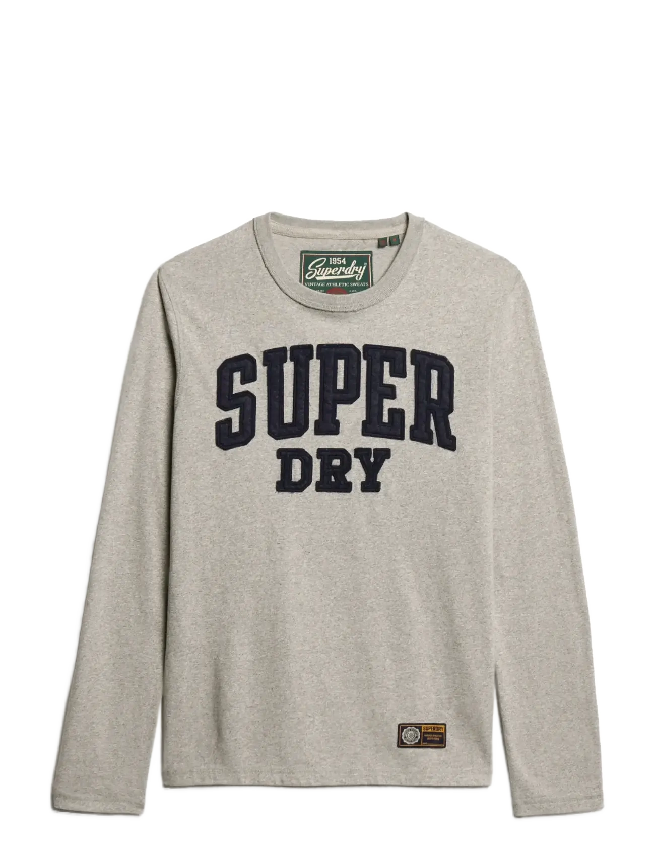 VINTAGE ATHLETIC LS TOP - LIGHT GREY MARL