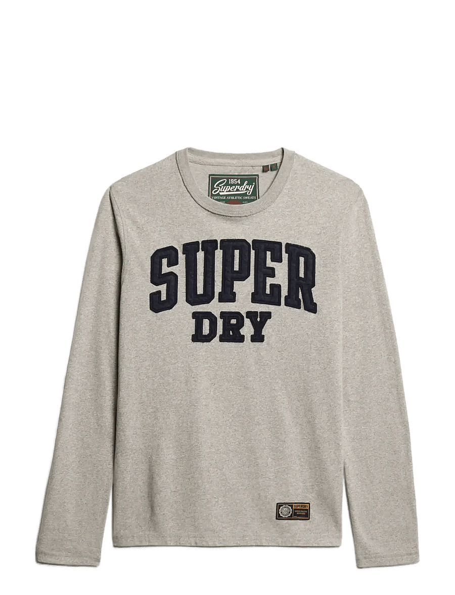 Superdry - VINTAGE ATHLETIC LS TOP - langärmelig - light grey marl - 1