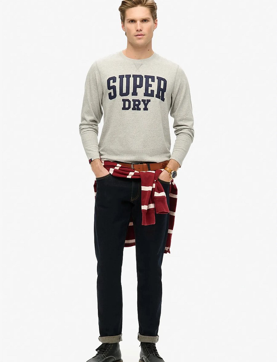 Superdry - VINTAGE ATHLETIC LS TOP - langärmelig - light grey marl - 2