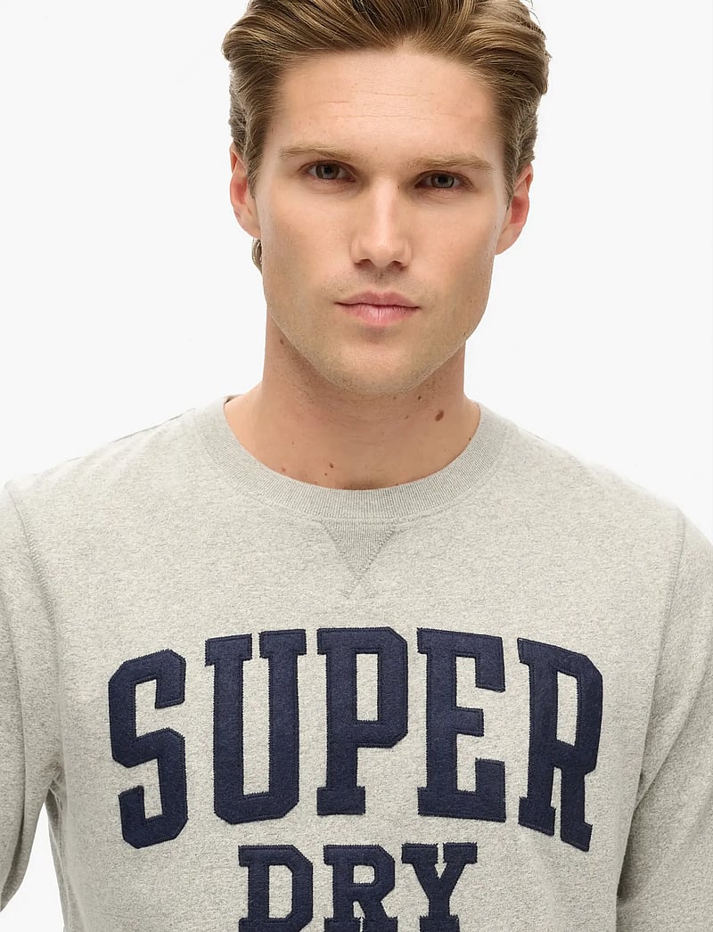 Superdry - VINTAGE ATHLETIC LS TOP - long-sleeved t-shirts - light grey marl - 3