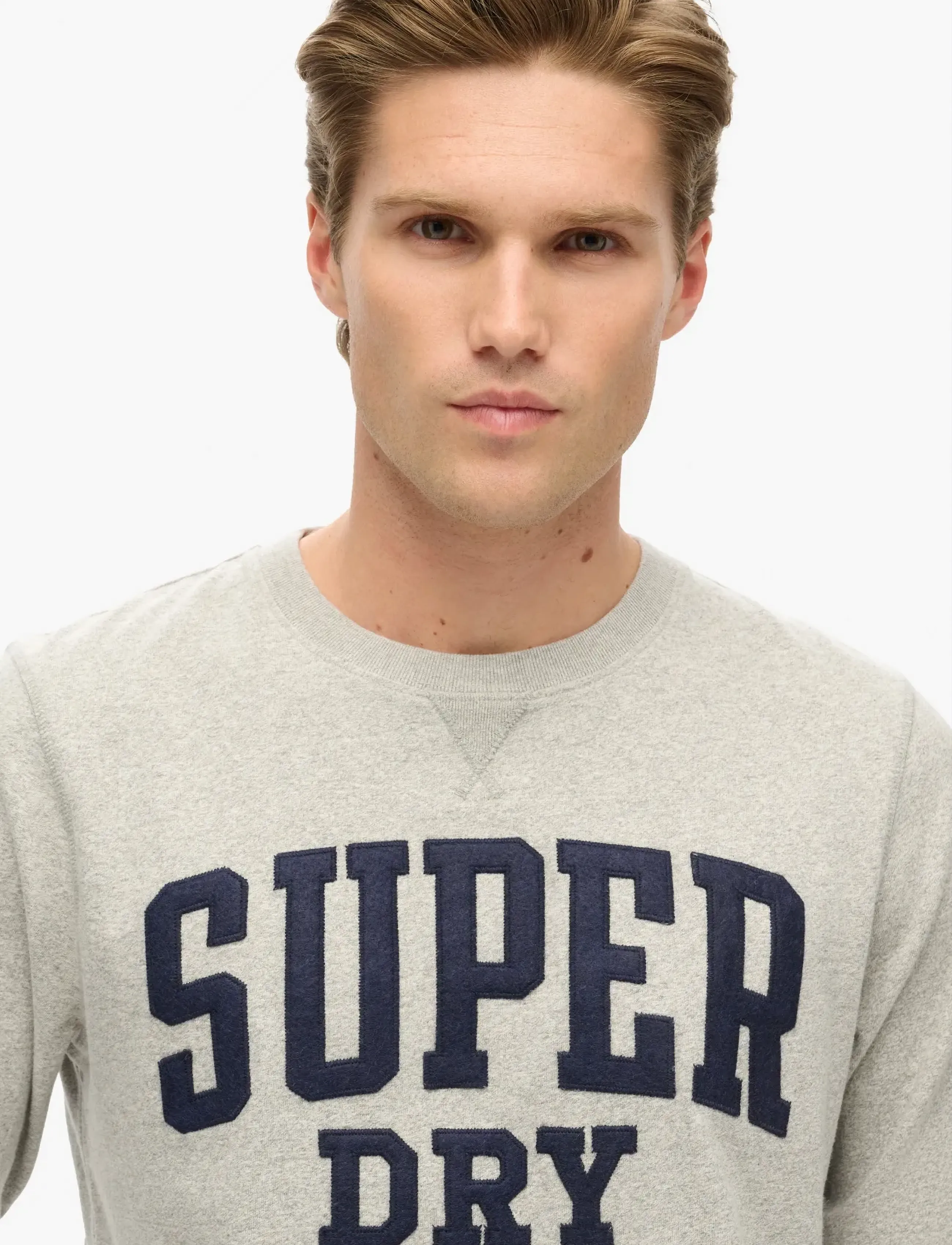 Superdry - VINTAGE ATHLETIC LS TOP - birthday gifts - light grey marl - 3