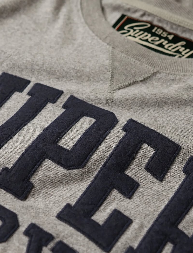 Superdry - VINTAGE ATHLETIC LS TOP - long-sleeved t-shirts - light grey marl - 4